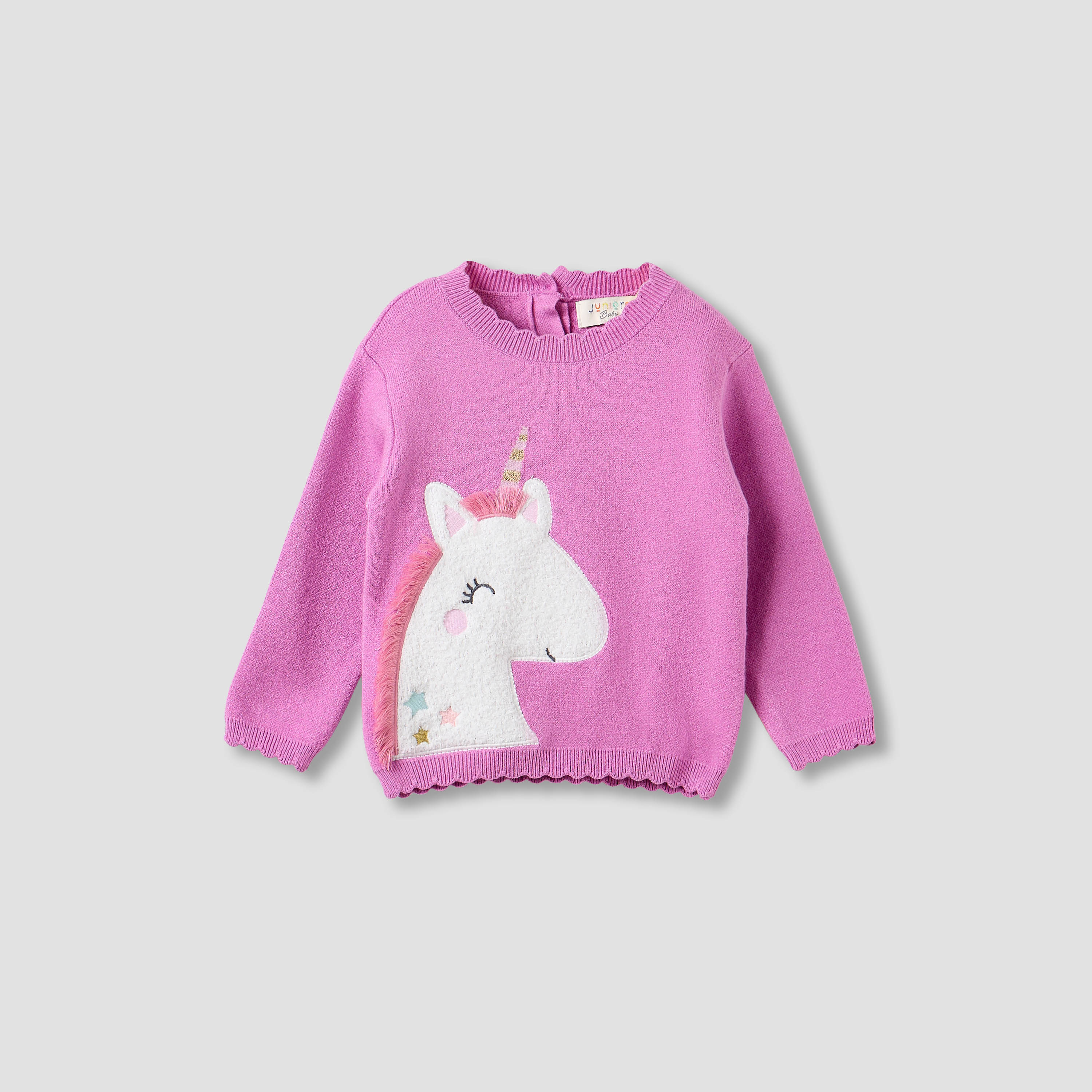 Juniors Unicorn Applique Sweater and Flared Pants Set-baby-girls-clothing-setsandcoords-image-2