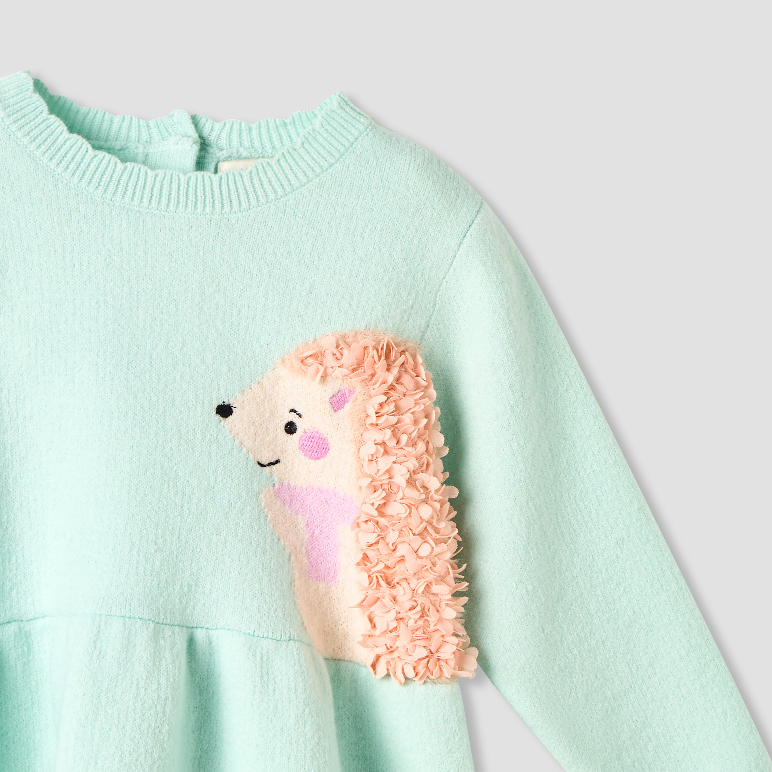 Juniors Round Neck Long Sleeve Peplum Sweater and Pants Set with Applique Accent-baby-girls-clothing-setsandcoords-image-3