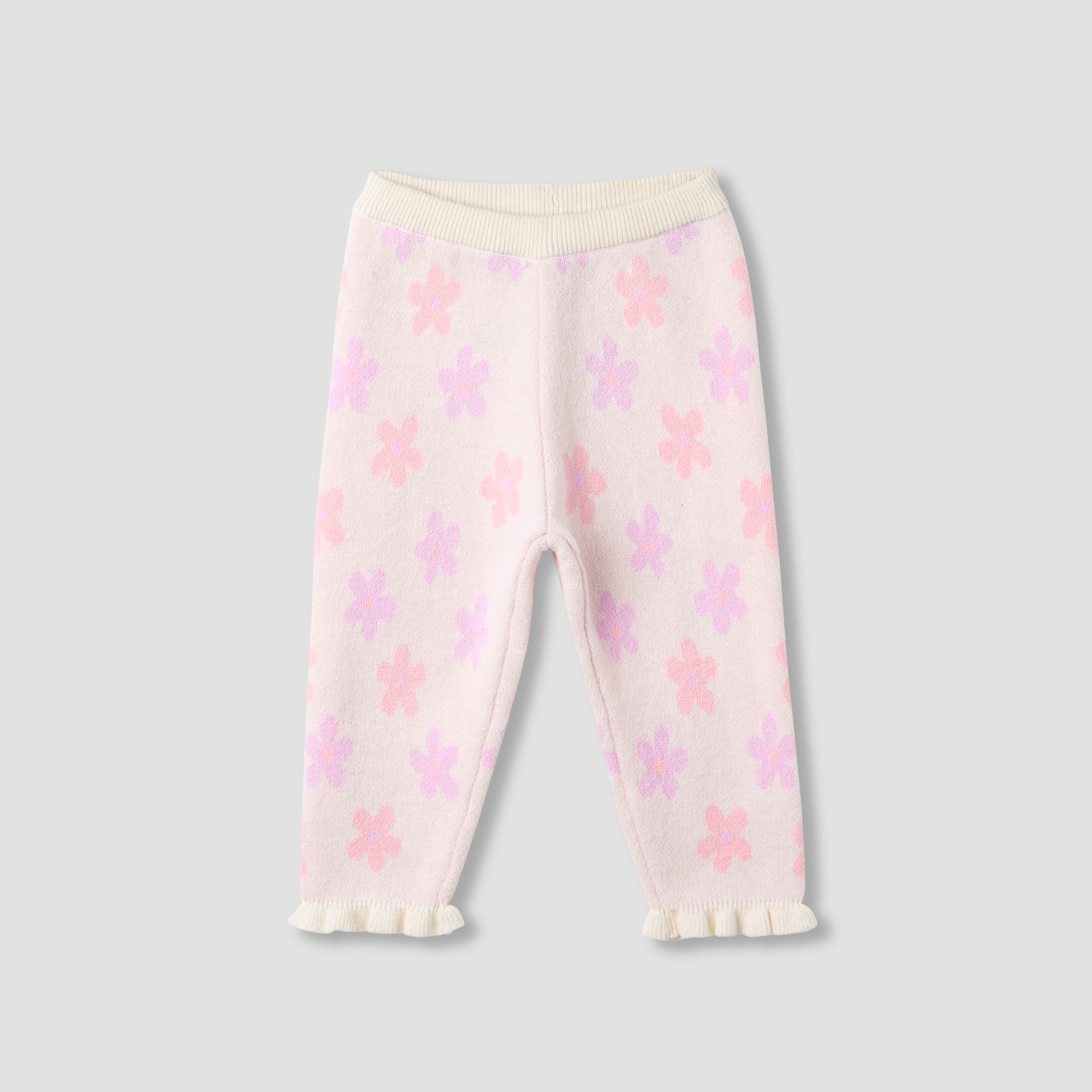 طقم بلوزة وبنطلون ليقنز بزينة زهور من جونيورز-baby-girls-clothing-setsandcoords-image-3