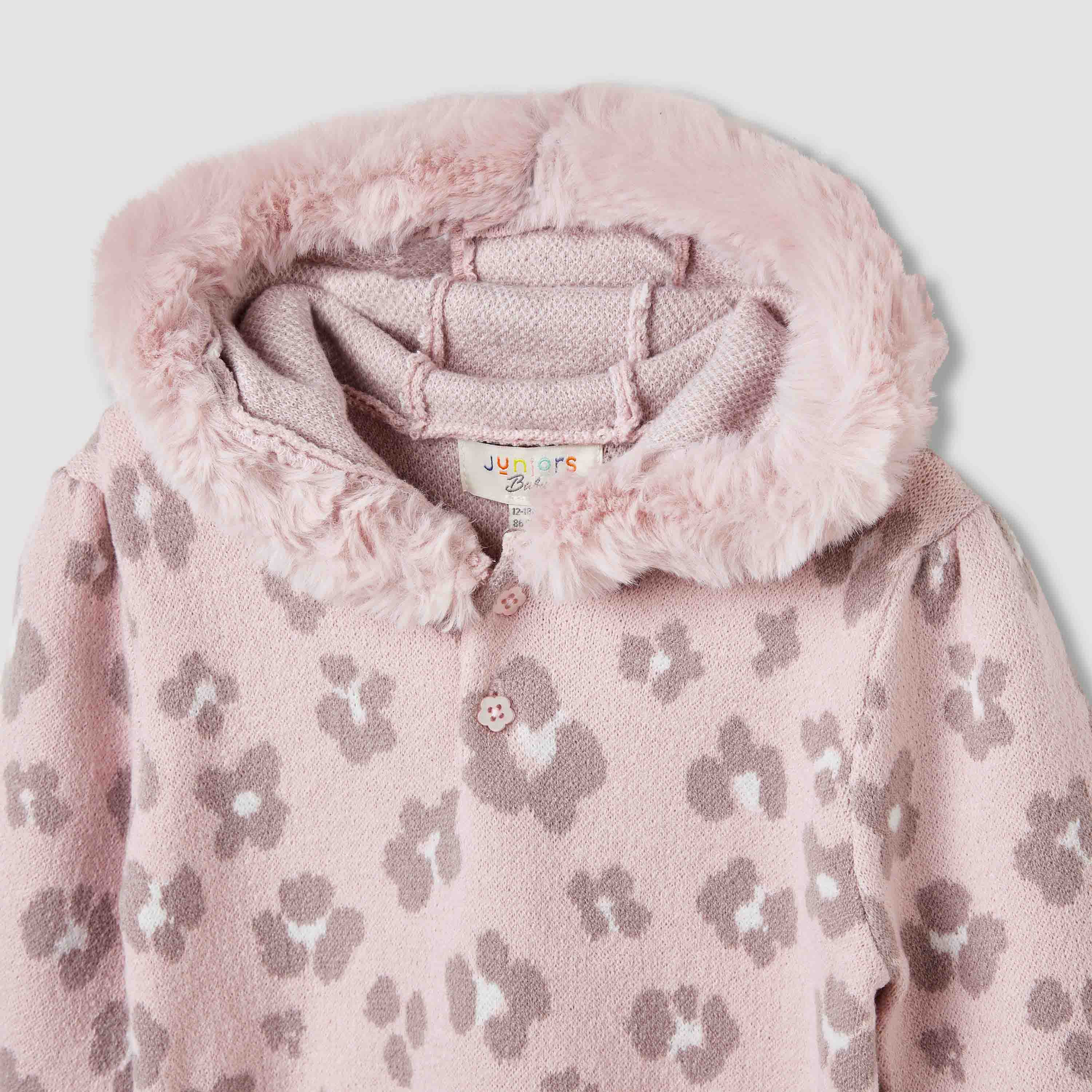 Juniors Animal Print Hooded Sweater and Pants Set-baby-girls-clothing-setsandcoords-image-4