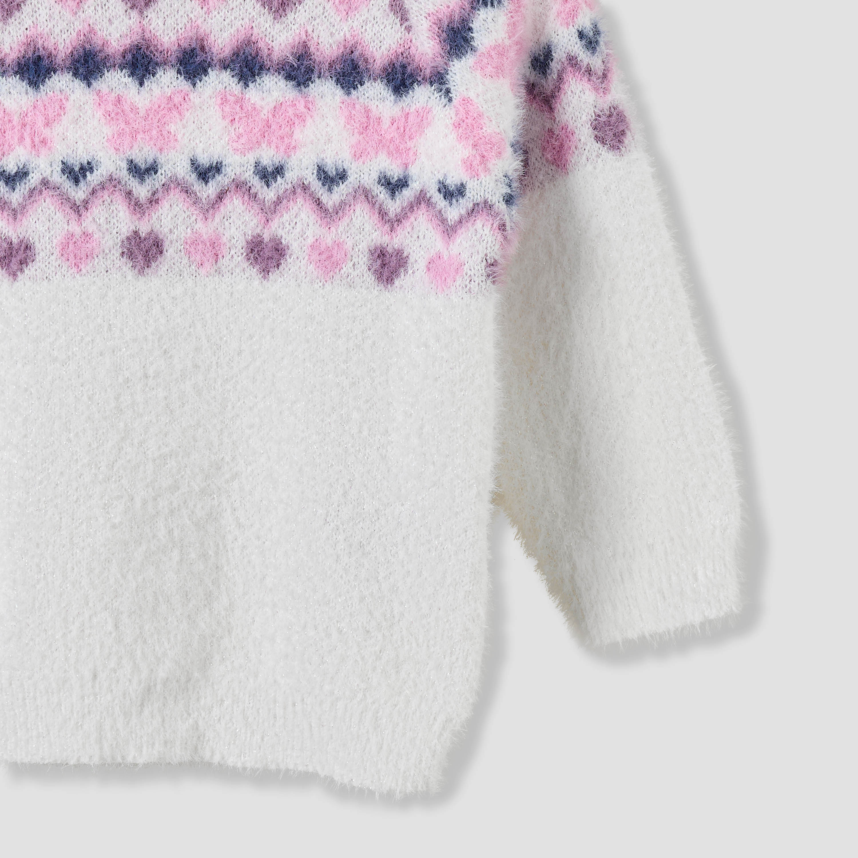 Juniors Heart Print Hooded Sweater and Pants Set-baby-girls-clothing-setsandcoords-image-5