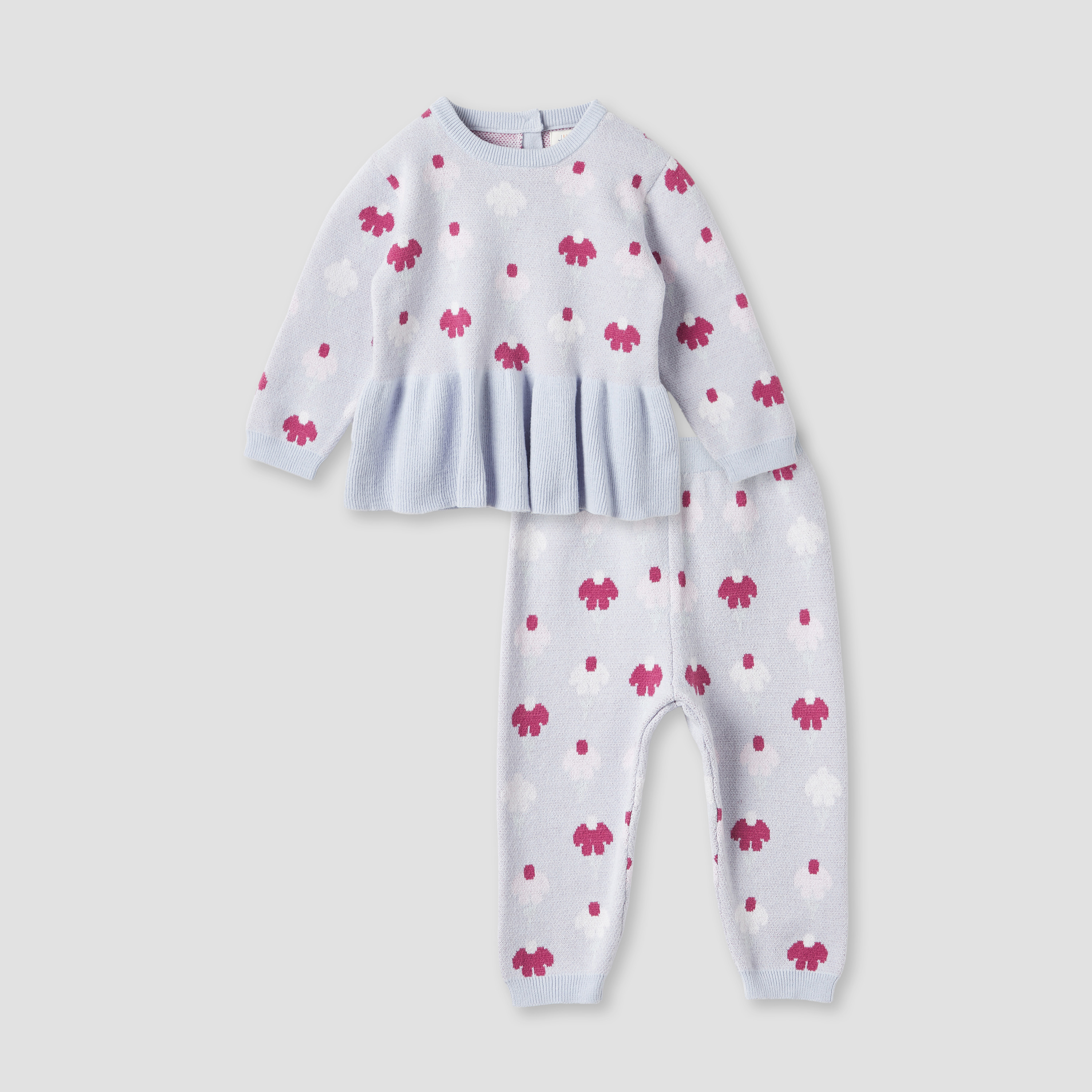Juniors Printed Long Sleeves Sweater and Pants Set-baby-girls-clothing-setsandcoords-image-2