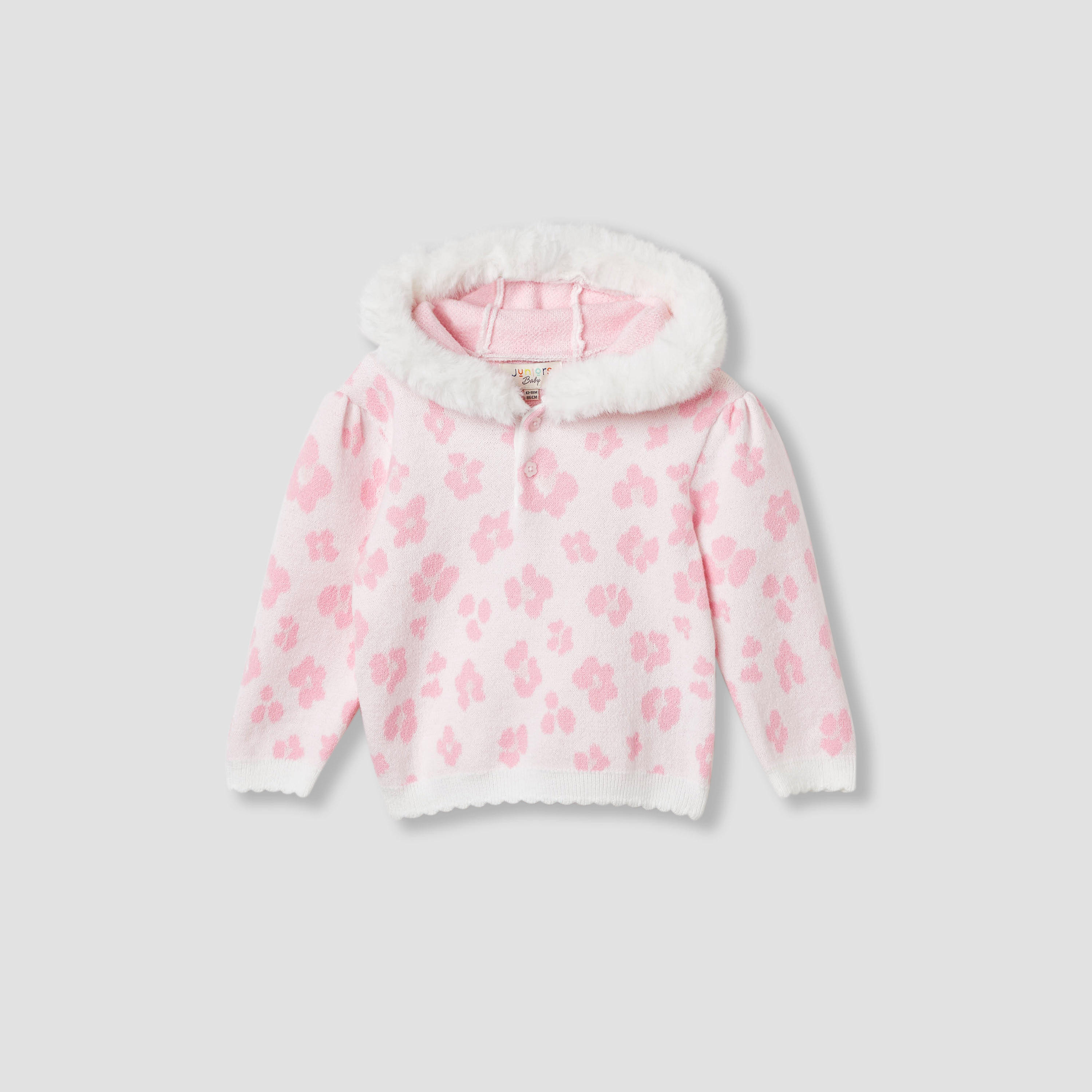 Juniors Floral Print Hooded Sweater and Pants Set-baby-girls-clothing-setsandcoords-image-3