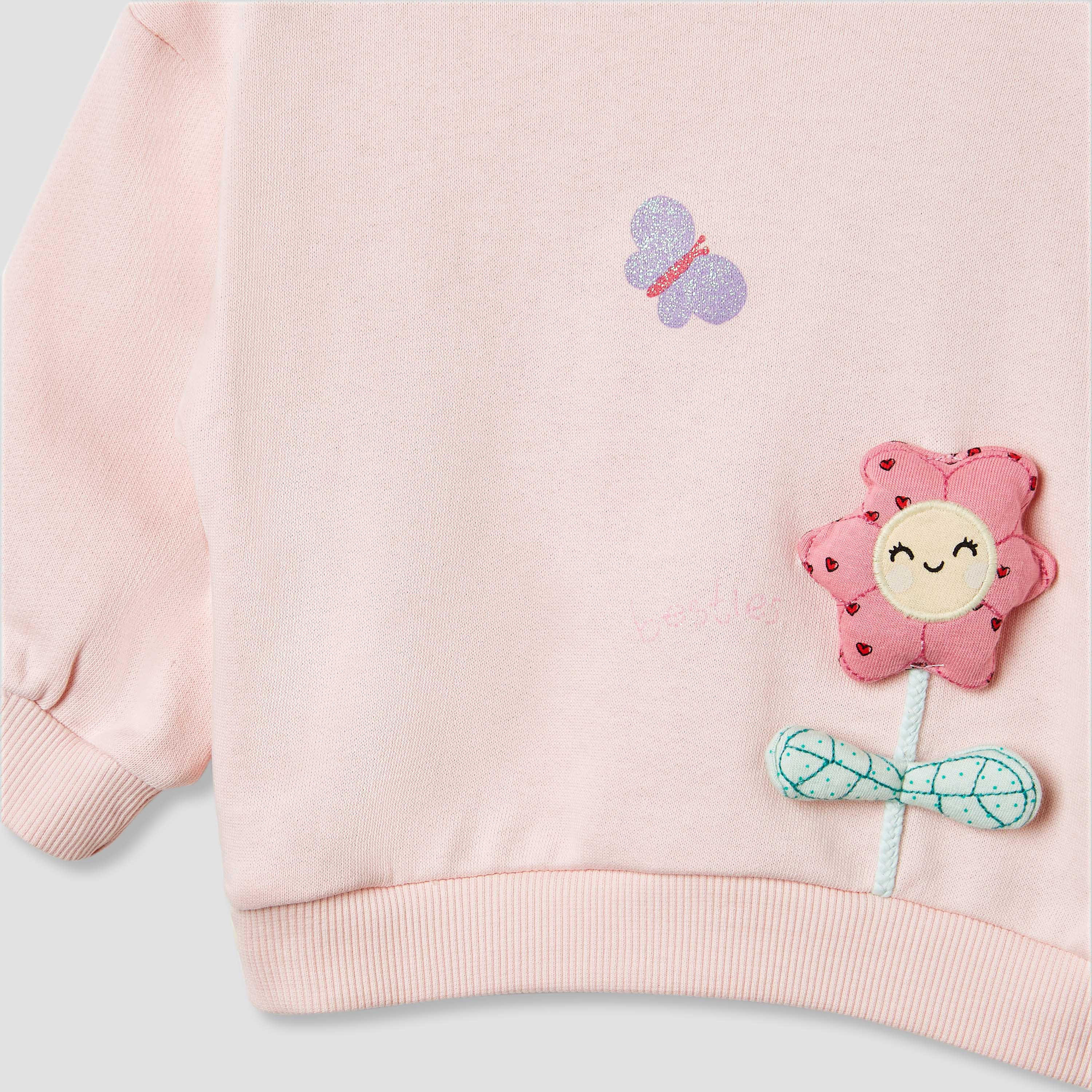 Juniors Flower Applique Sweatshirt and Leggings Set-baby-girls-clothing-setsandcoords-image-6