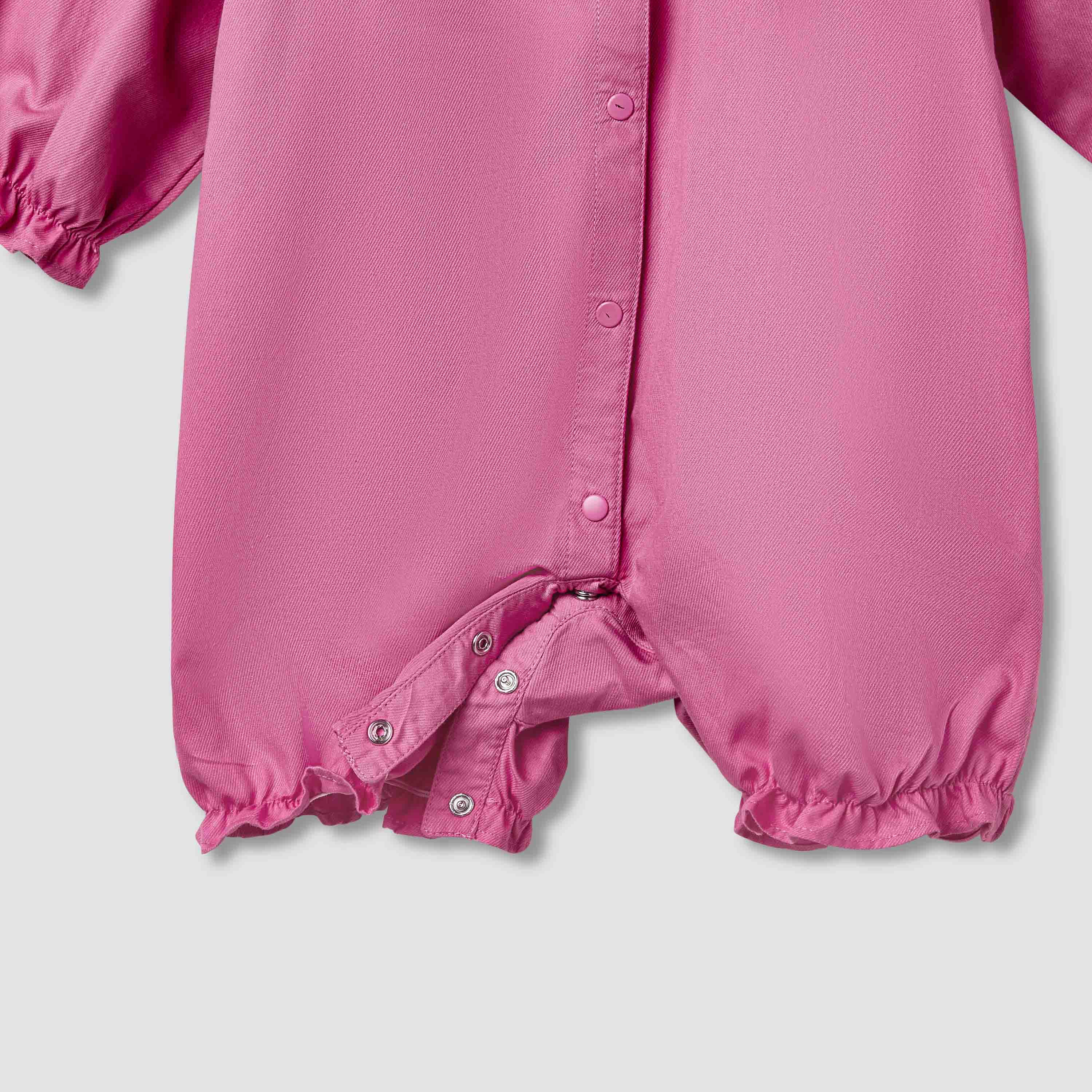 Juniors Solid Romper with Sailor Collar and Bow Accent-baby-girls-clothing-rompers-image-4