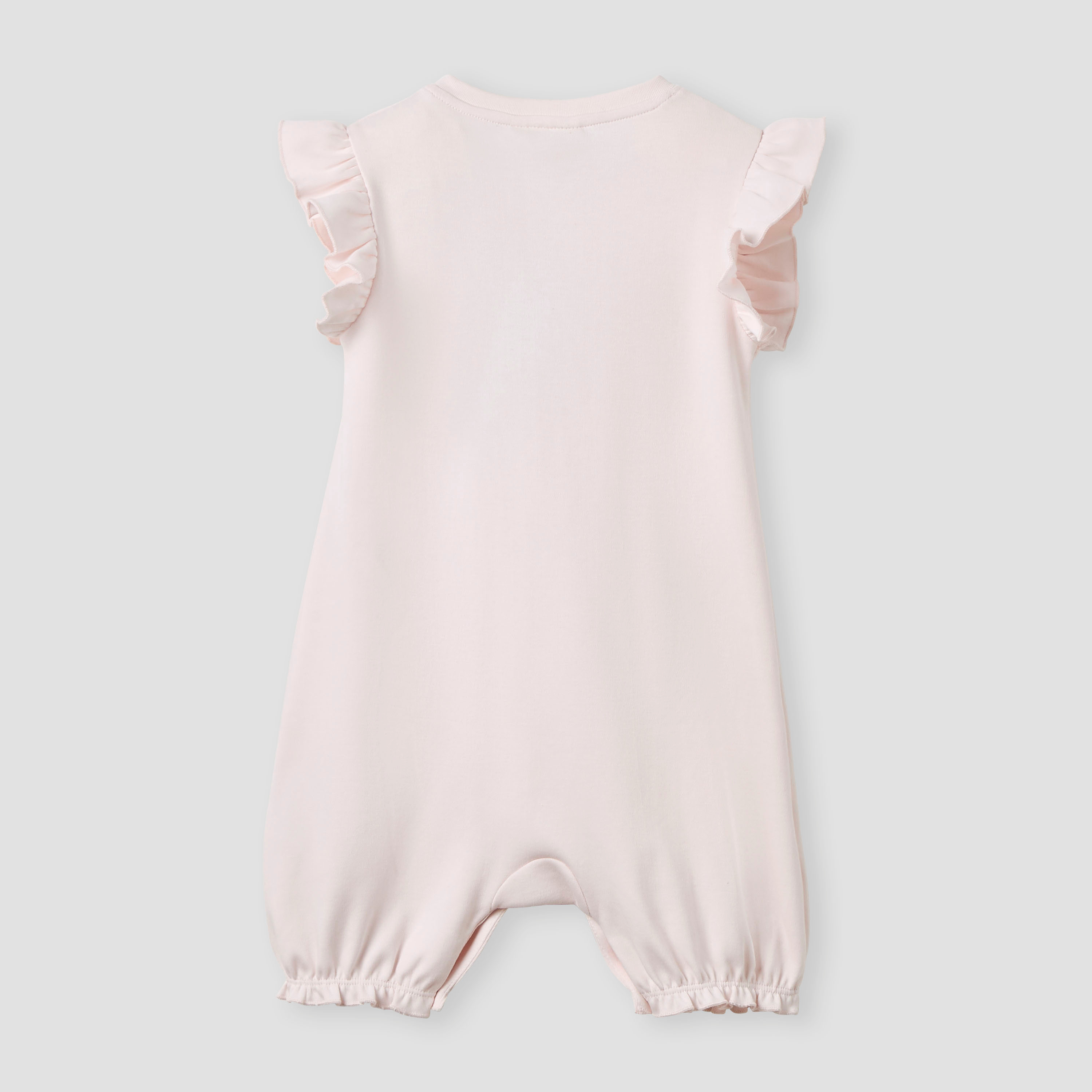 أفرول بتزيينات بجعة وأزرار إغلاق وأكمام كشكش من جونيورز-baby-girls-clothing-rompers-image-2