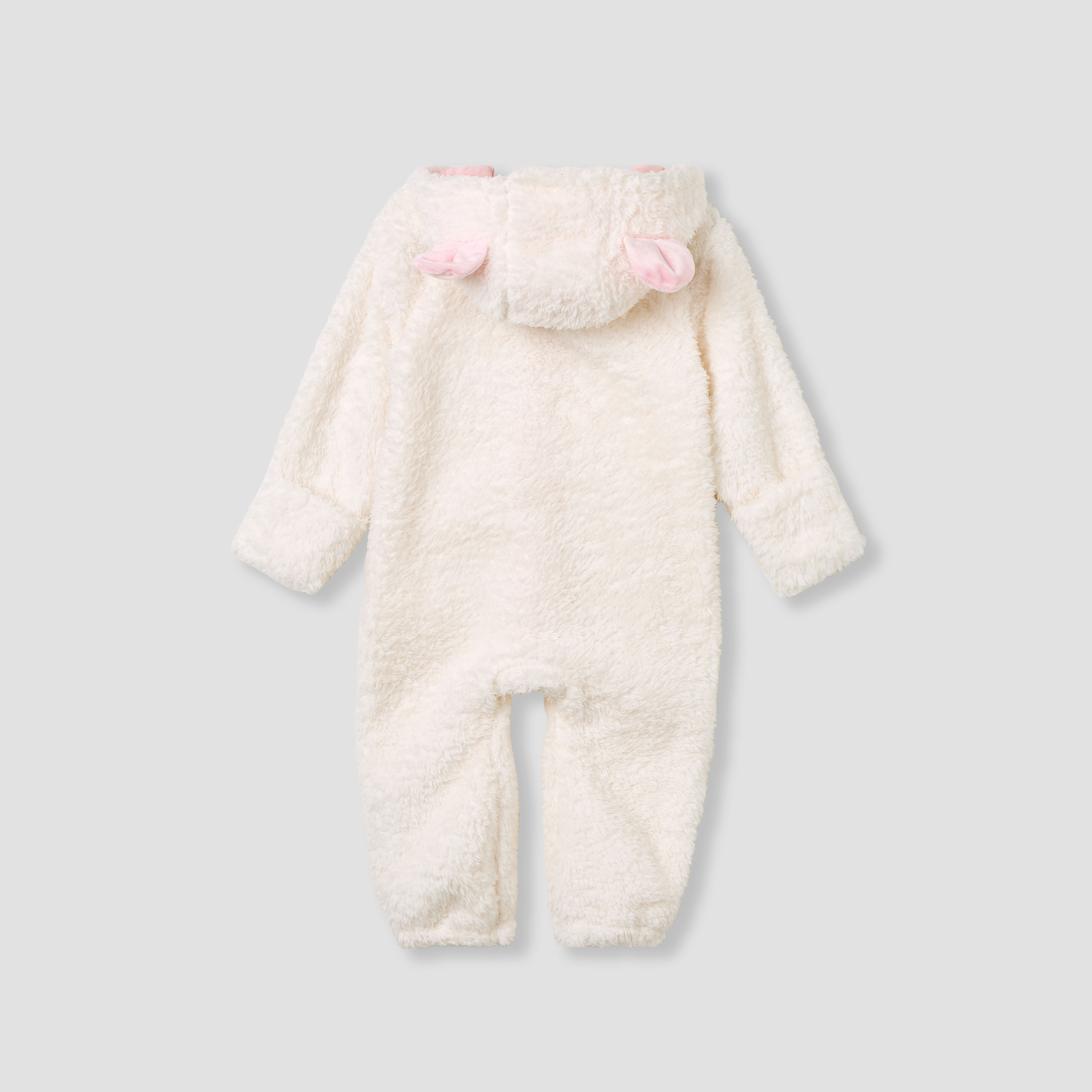 Juniors Fleece Coverall with Hood and Zip Closure-baby-girls-clothing-rompers-image-2