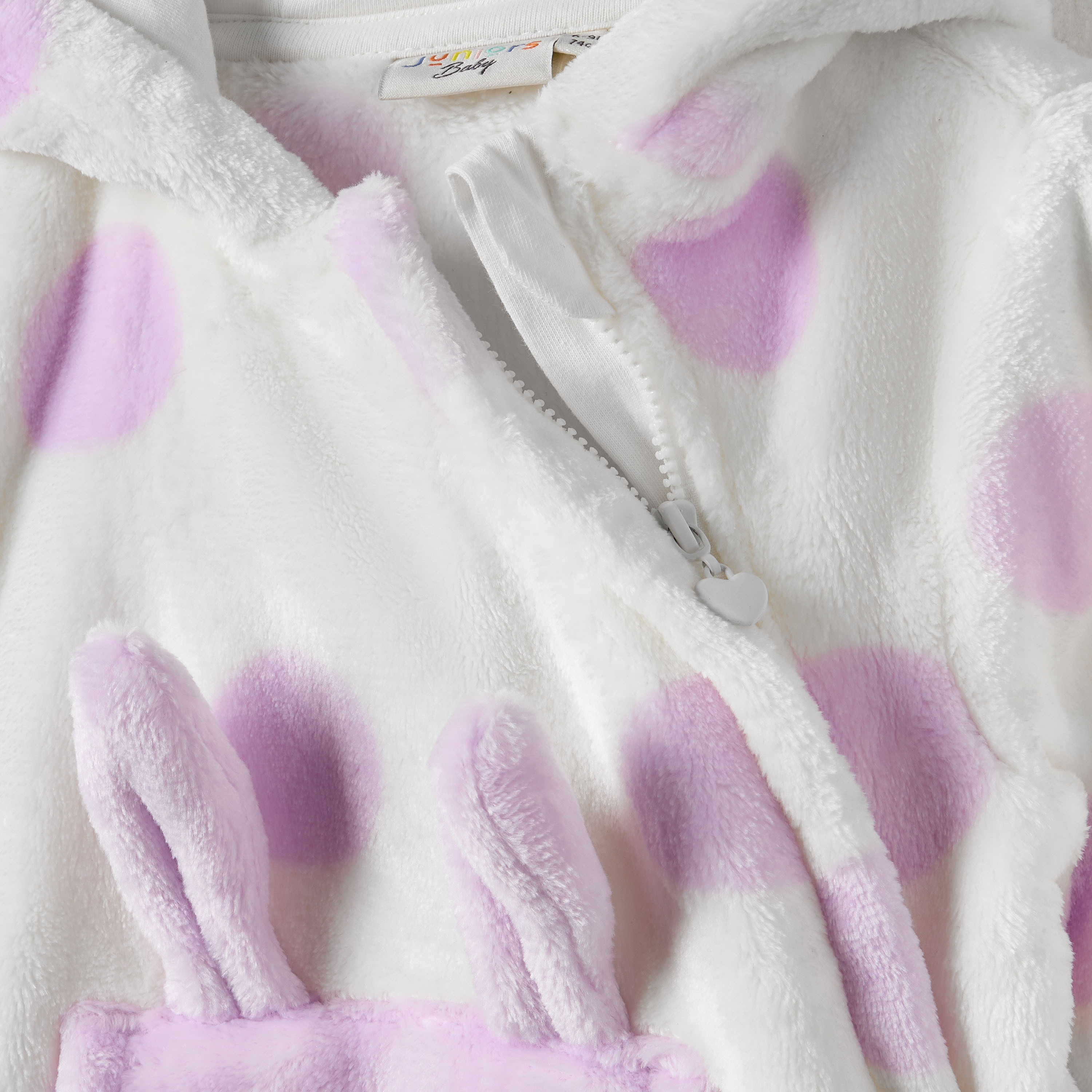 Juniors Hooded Sleepsuit with Print - Polyester - Long Sleeves-baby-girls-clothing-winterwear-rompers-image-5