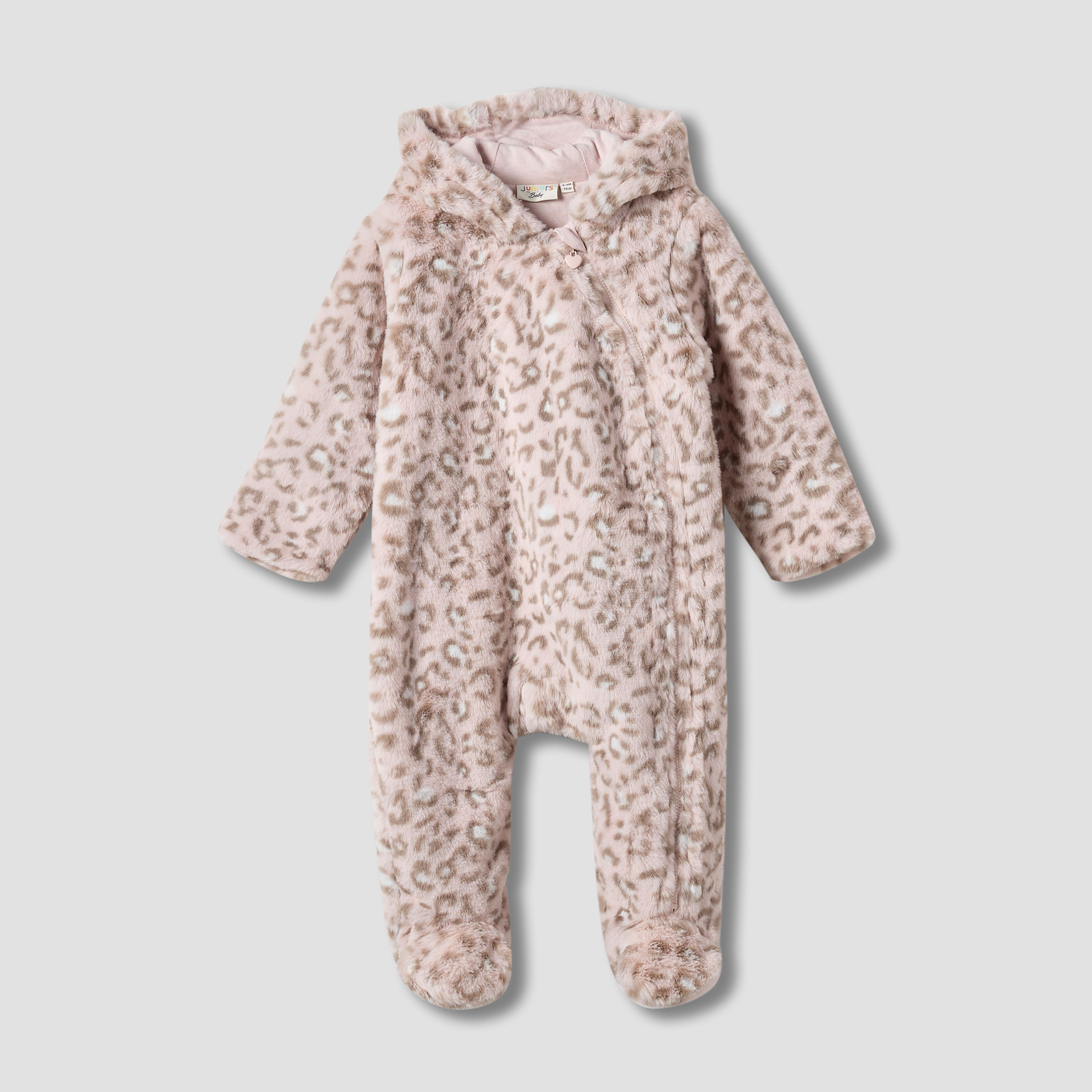 Juniors Hooded Sleepsuit with Print - Polyester - Long Sleeves-baby-girls-clothing-rompers-image-1
