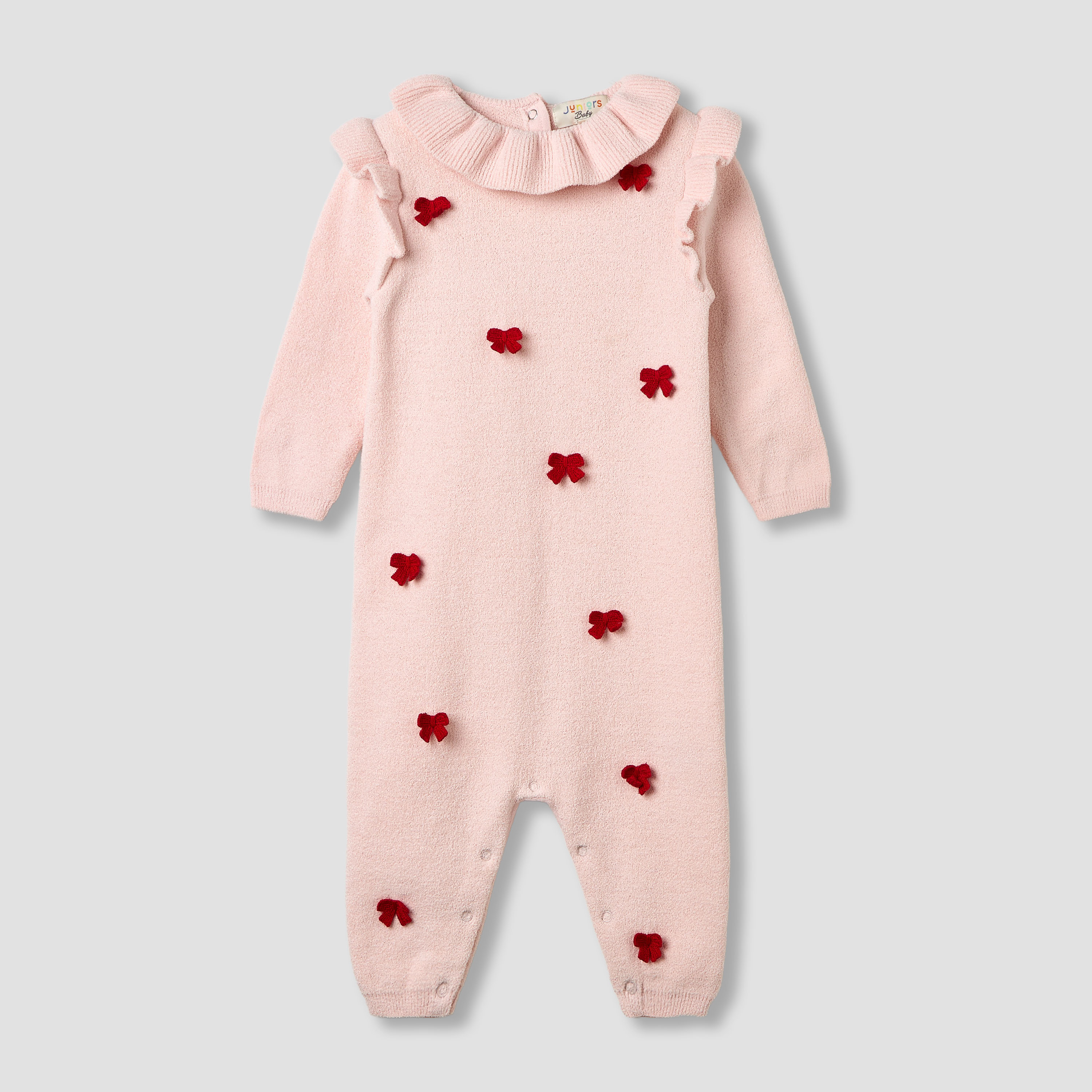 بدلة نوم بياقة وفيونكة من جونيورز-baby-girls-clothing-rompers-image-5