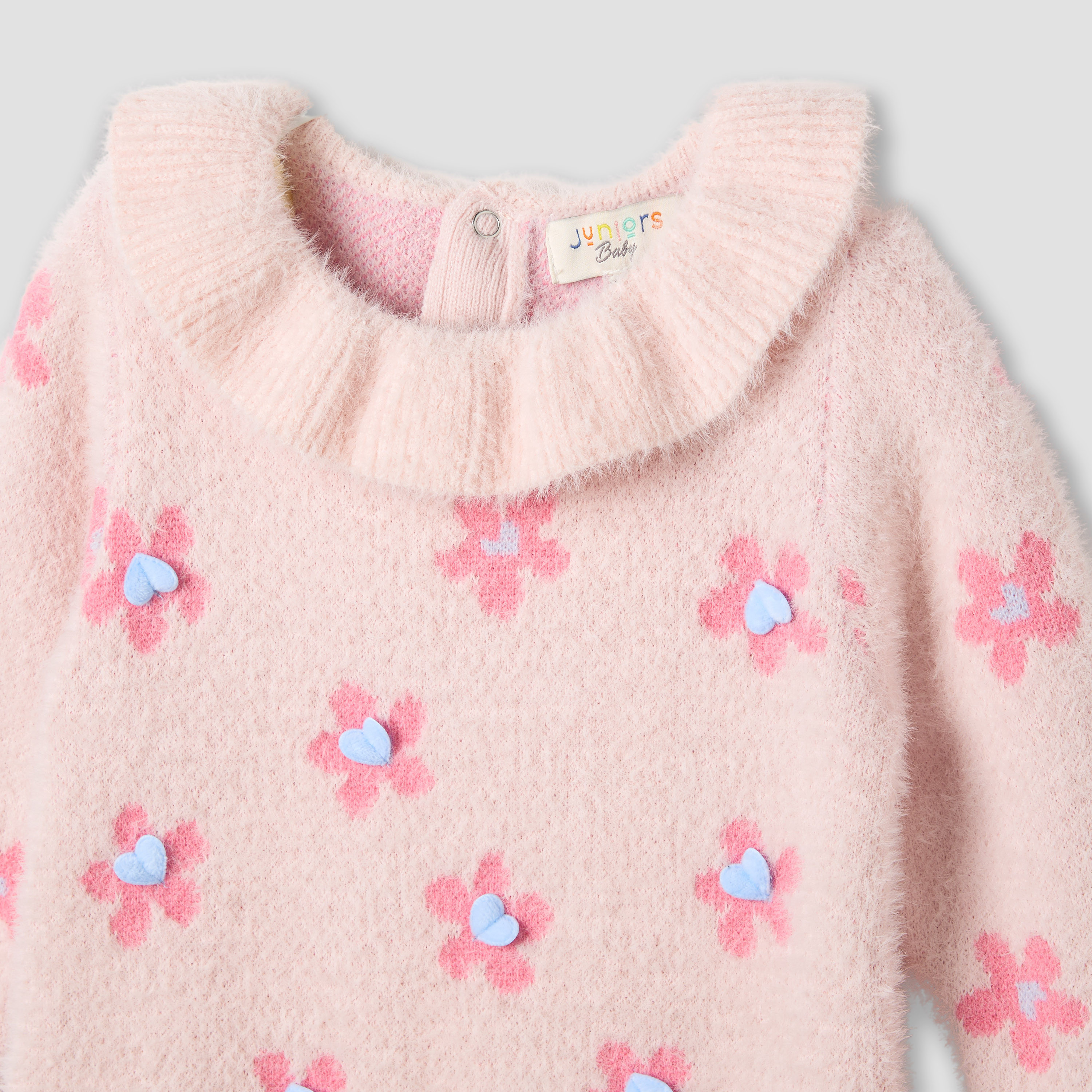 بدلة نوم بياقة وطبعات زهرية من جونيورز-baby-girls-clothing-rompers-image-2