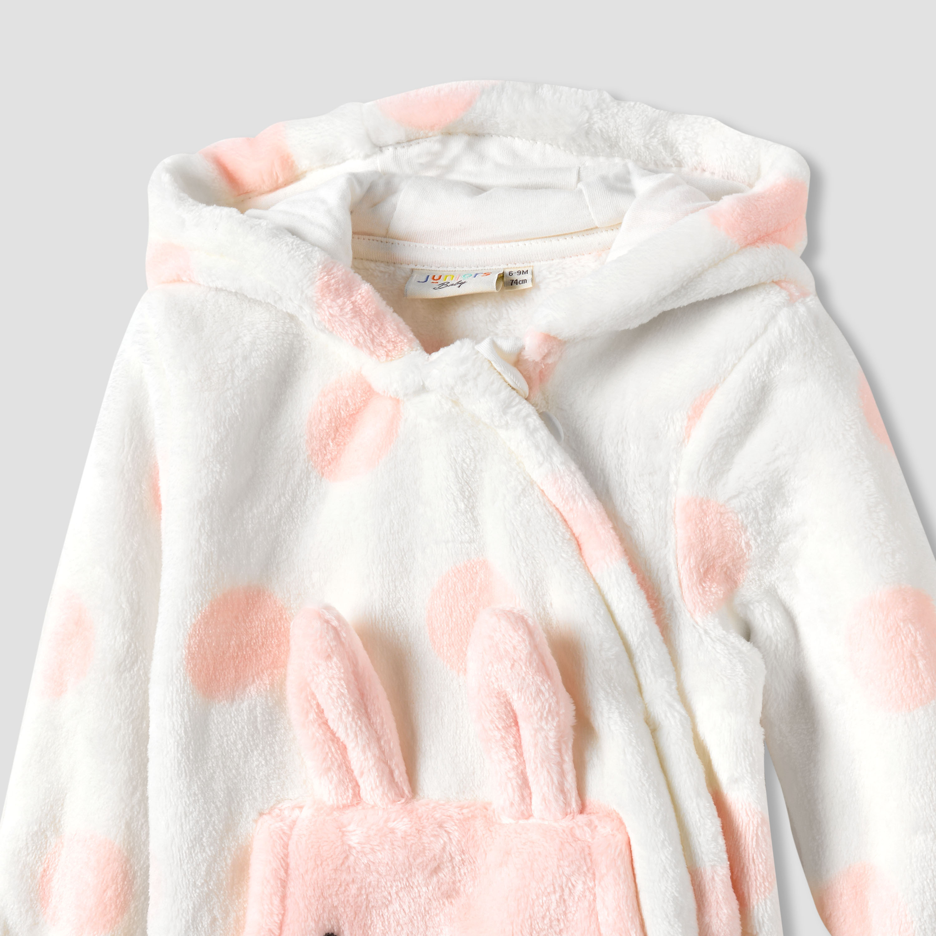 Juniors Hooded Neck Romper with Closed Feet - Long Sleeves-baby-girls-clothing-rompers-image-3