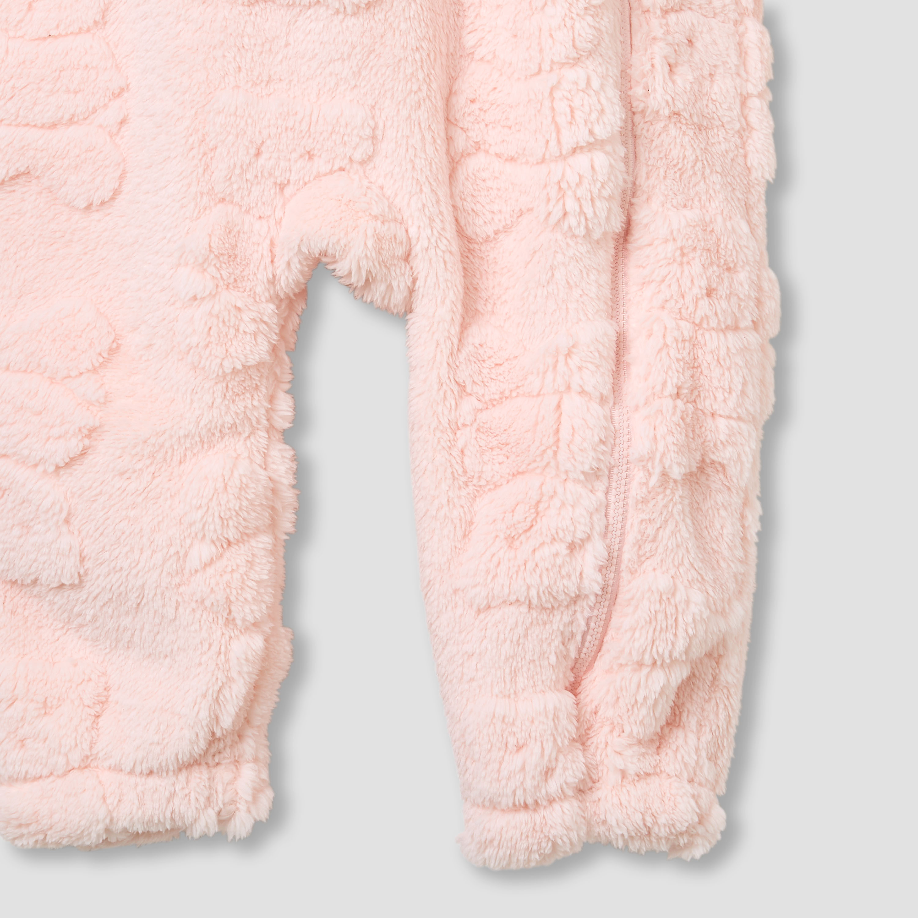 Juniors Bear Textured Hooded Rompers with Zip Closure-baby-girls-clothing-rompers-image-5
