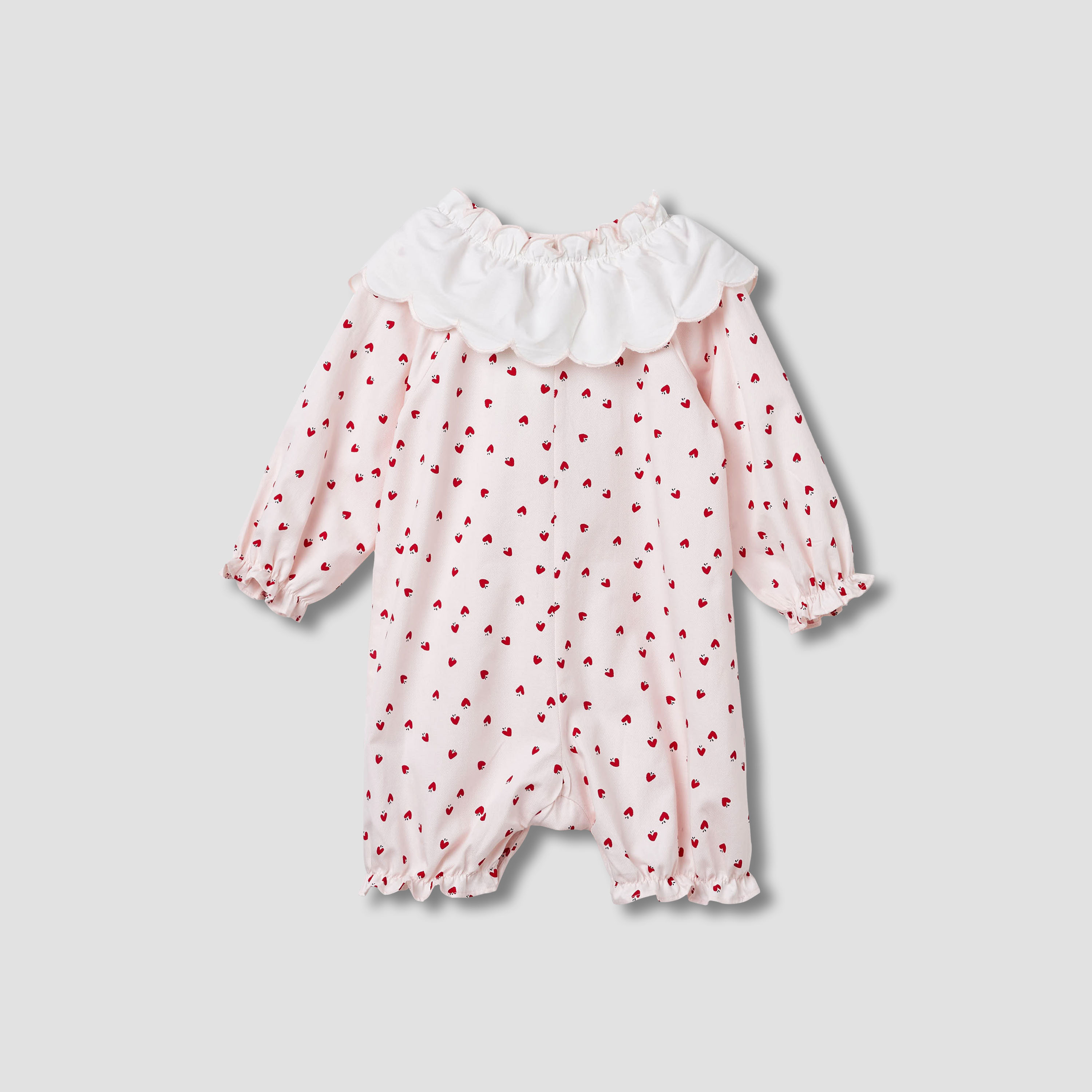 Juniors Printed Romper with Collar and Bow Accent-baby-girls-clothing-rompers-image-3