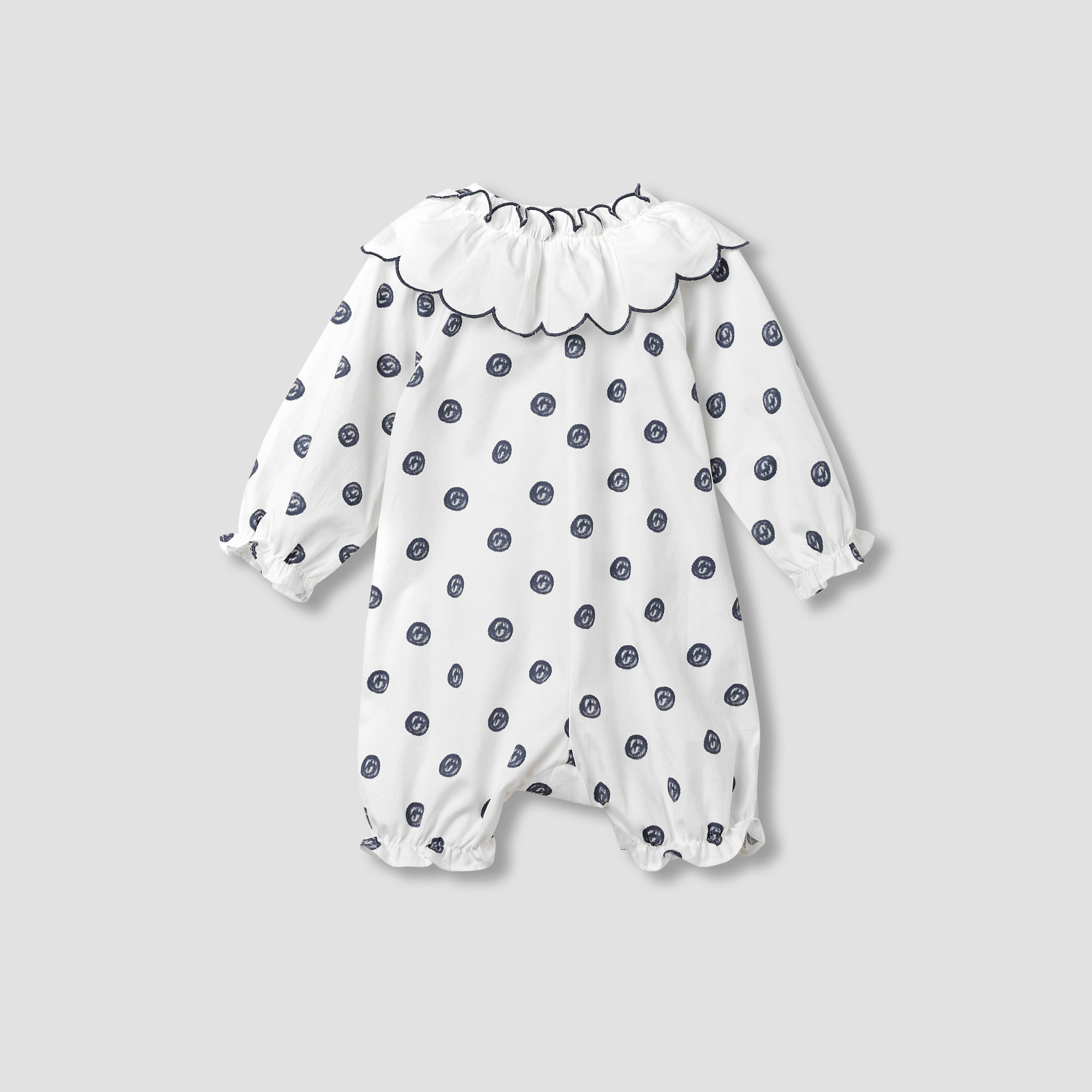 Juniors Printed Romper with Collar and Bow Accent-baby-girls-clothing-rompers-image-3