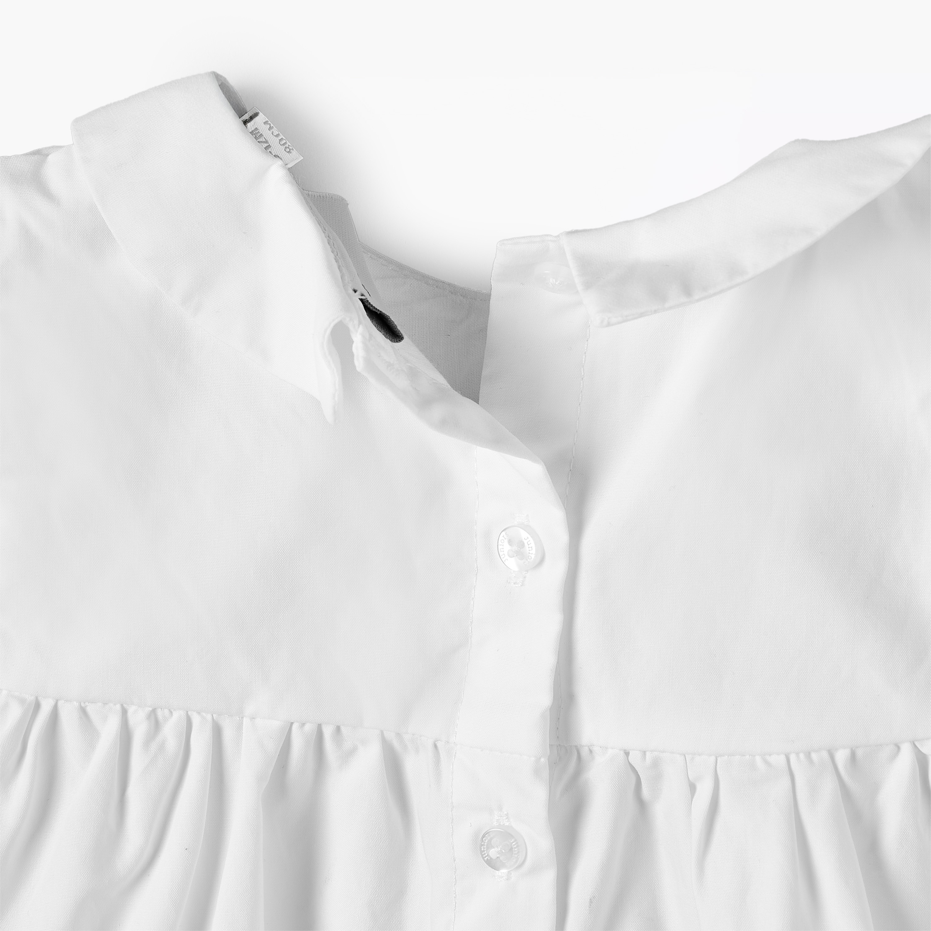 Juniors Peter Pan Collar Ruffle Cap Sleeves Top with Floral Embroidery-baby-girls-clothing-blousesandshirts-image-4