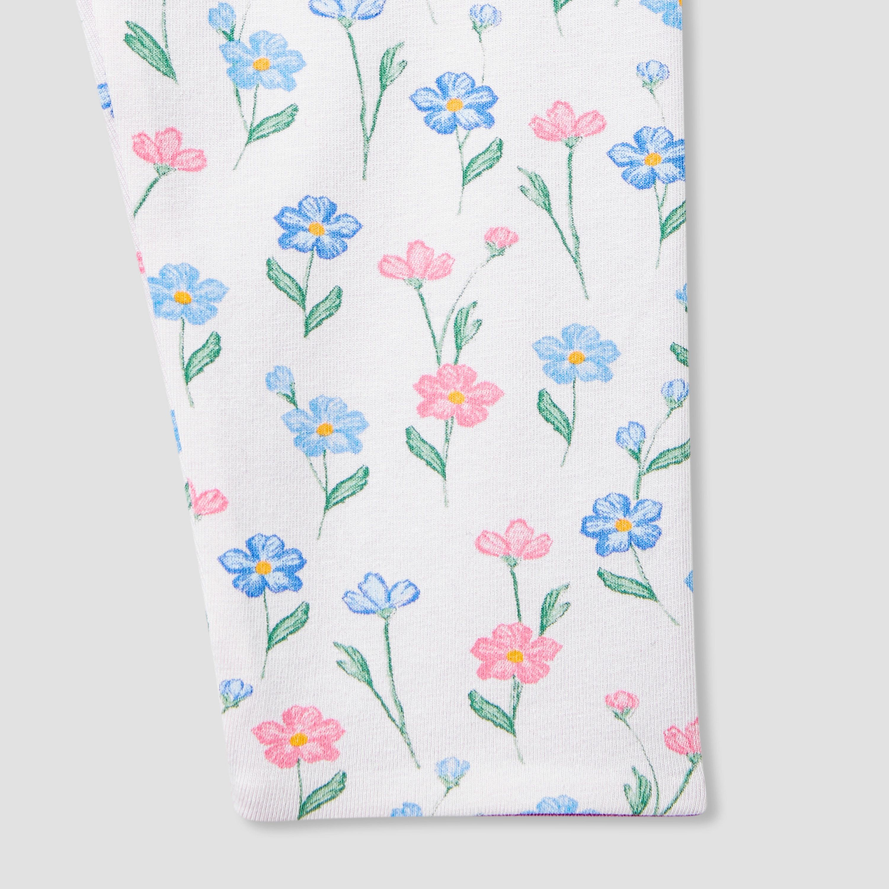 Juniors Floral Print Leggings with Elasticated Waistband-baby-girls-clothing-bottoms-leggings-image-4