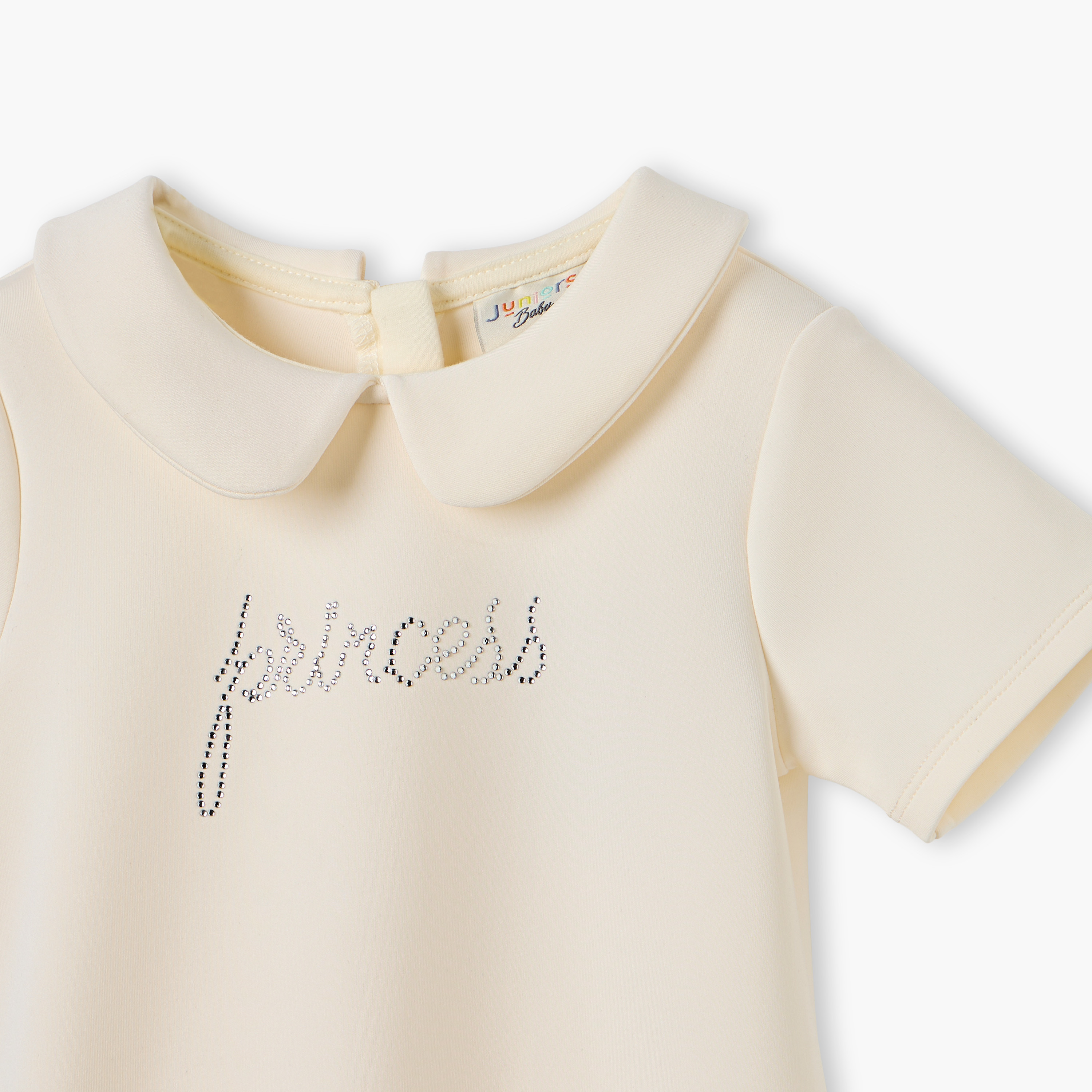 Juniors Embellished Peter Pan Collar Dress with Short Sleeves-baby-girls-clothing-dressesandjumpsuits-image-2