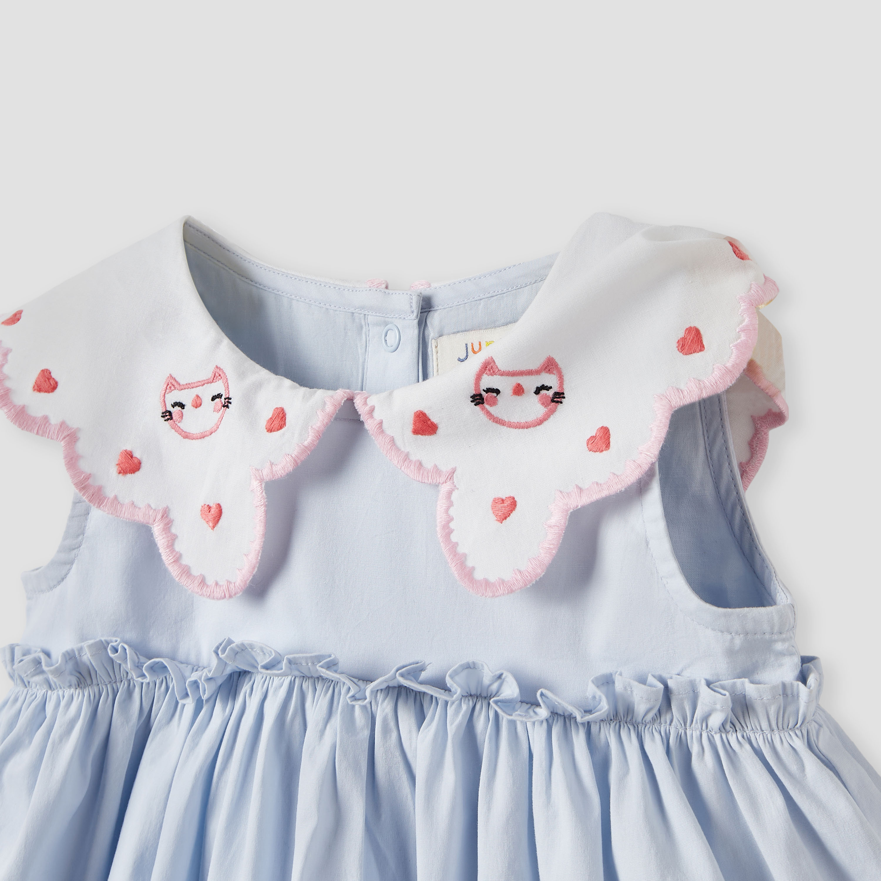 فستان إيه لاين مطرز مع شريطة رأس من جونيورز-baby-girls-clothing-dressesandjumpsuits-image-4