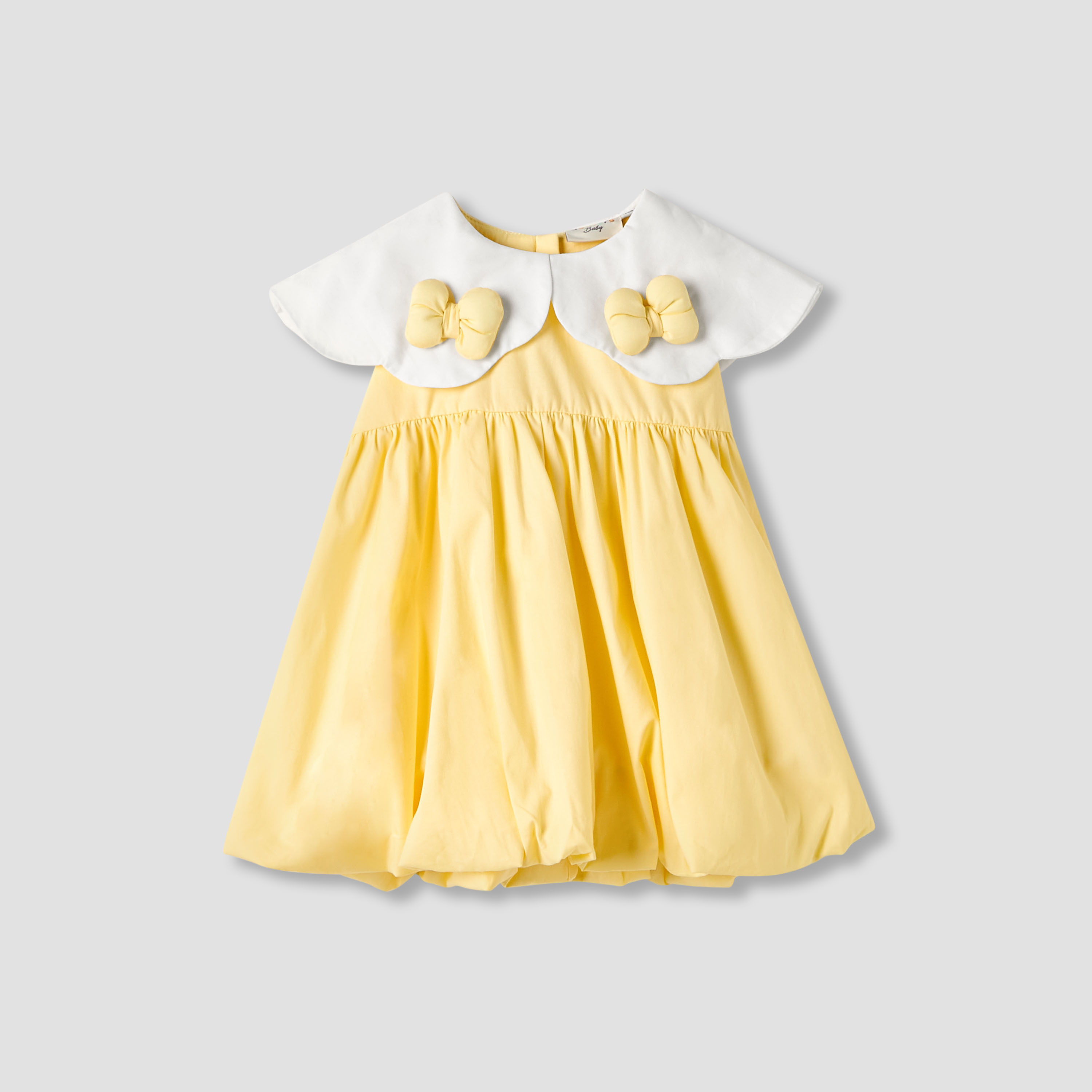 Juniors Bow Detail Collared Dress with Headband-baby-girls-clothing-dressesandjumpsuits-image-2
