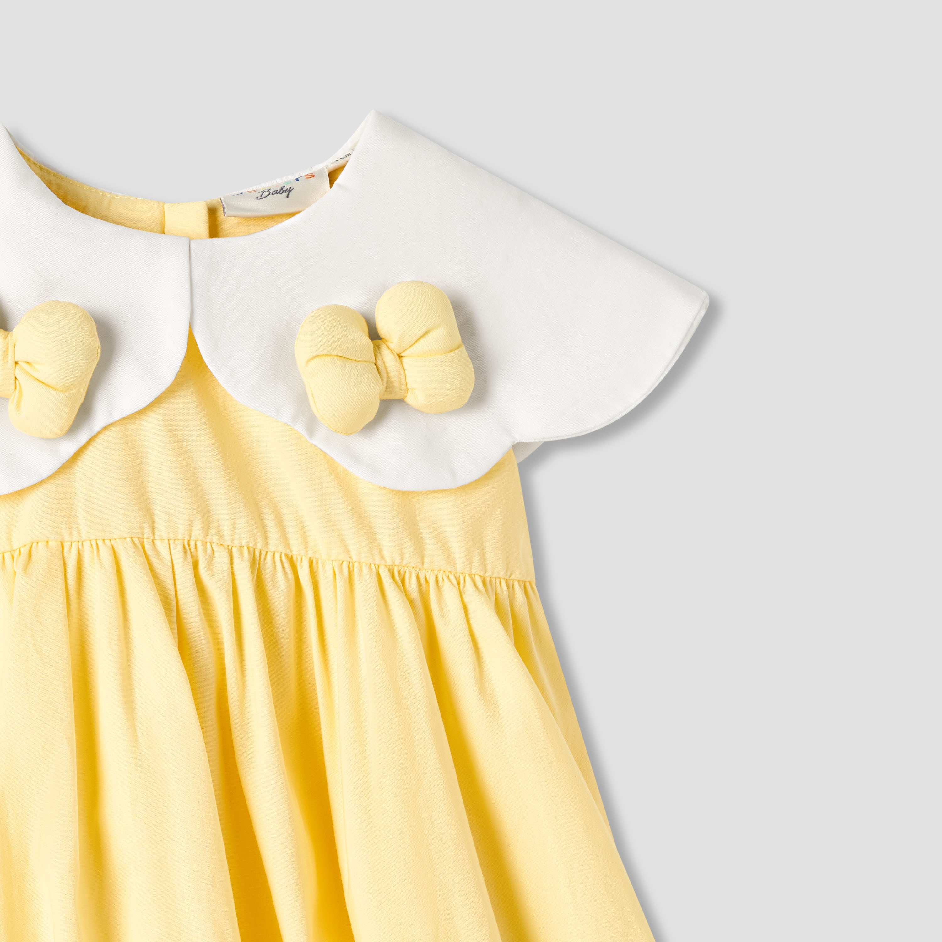 Juniors Bow Detail Collared Dress with Headband-baby-girls-clothing-dressesandjumpsuits-image-4