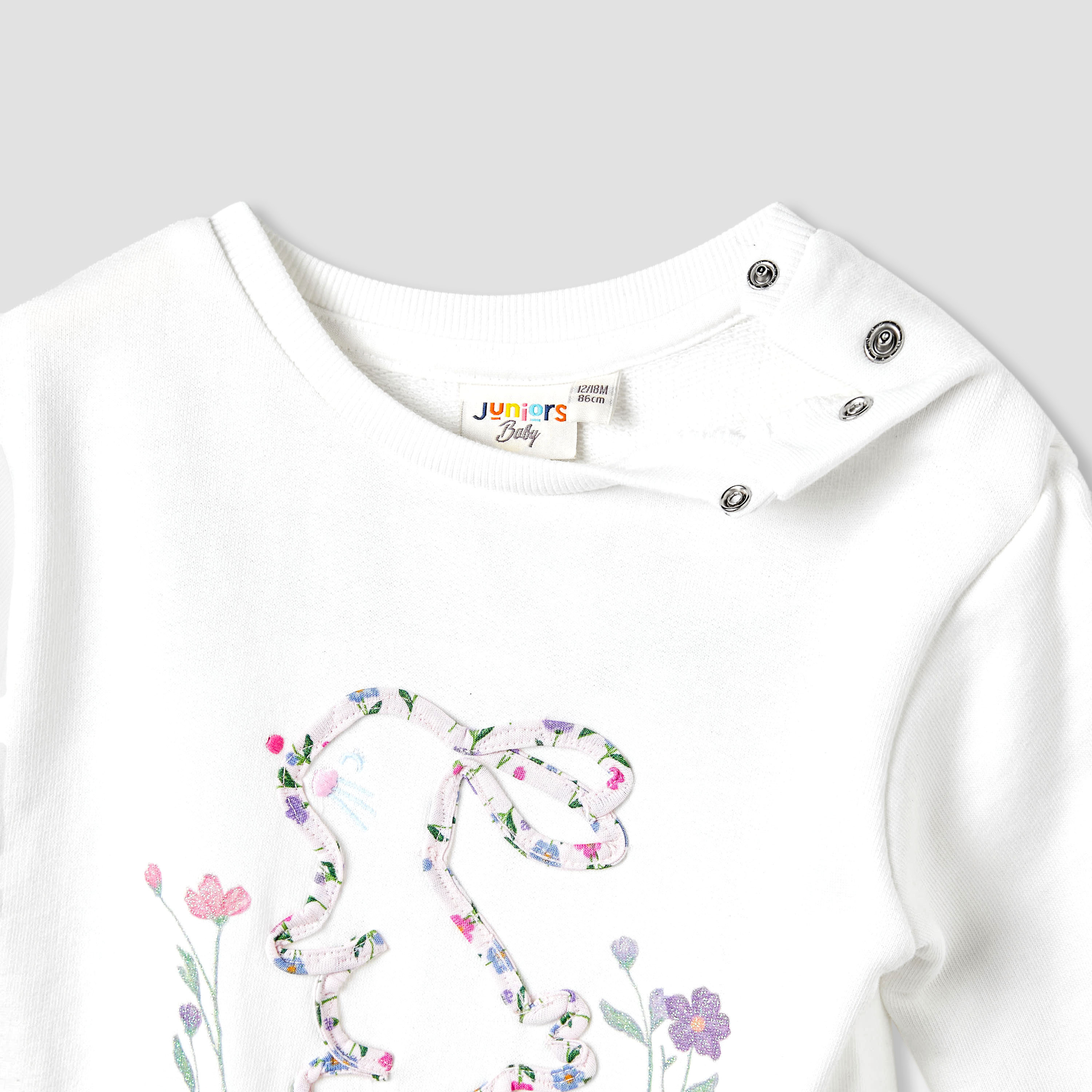 فستان بكسرات مزين بتطريز أرنب مع شريطة رأس من جونيورز-baby-girls-clothing-dressesandjumpsuits-image-5