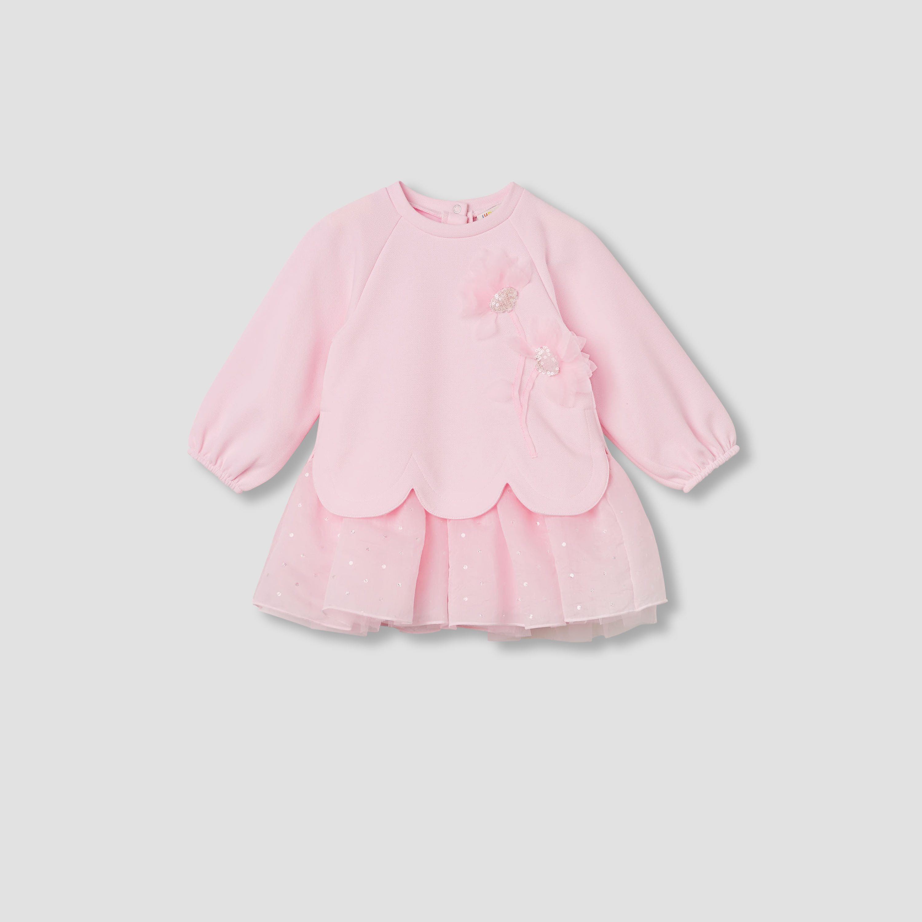 فستان كنزة بزينة زهرية وشريطة رأس من جونيورز-baby-girls-clothing-dressesandjumpsuits-image-2