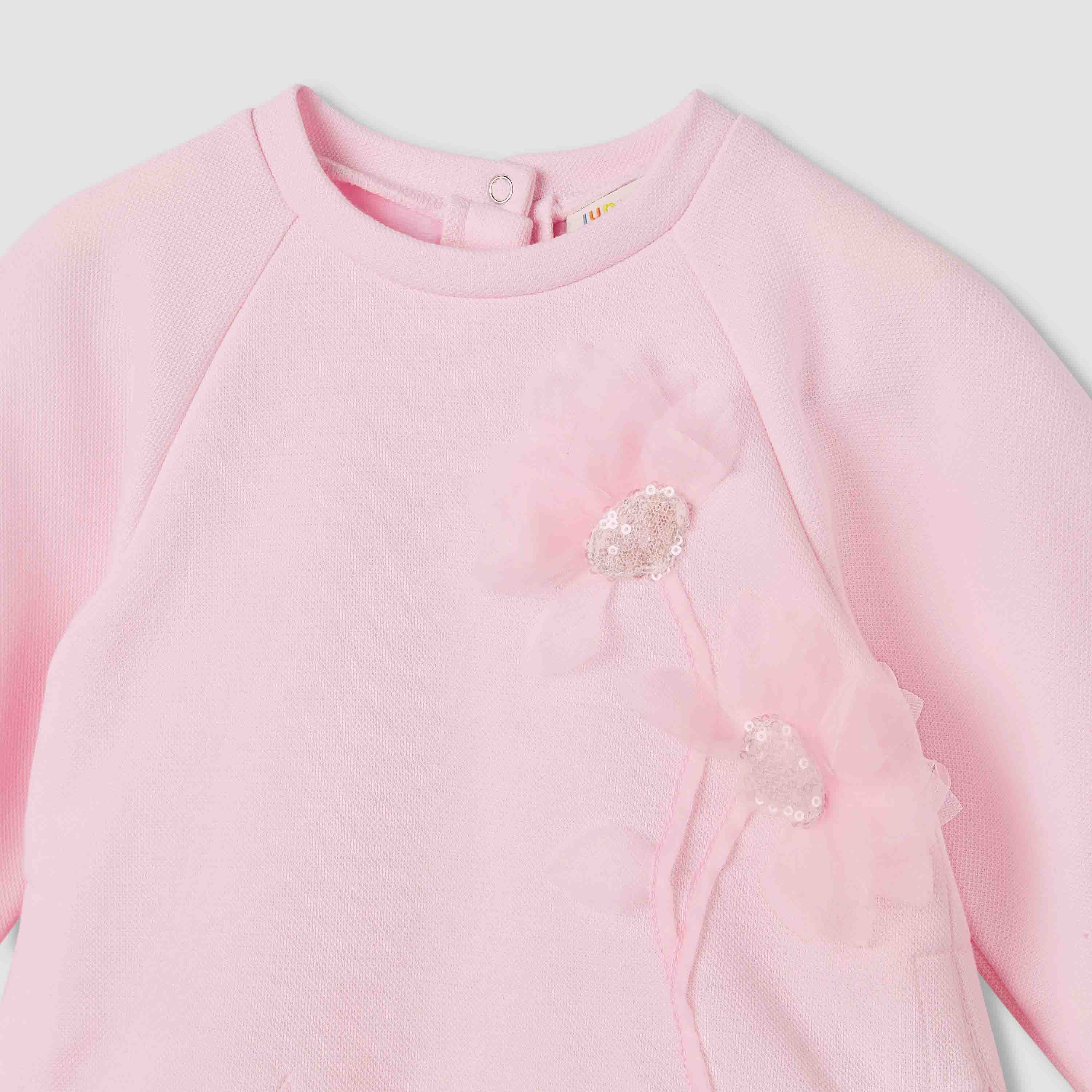 فستان كنزة بزينة زهرية وشريطة رأس من جونيورز-baby-girls-clothing-dressesandjumpsuits-image-4