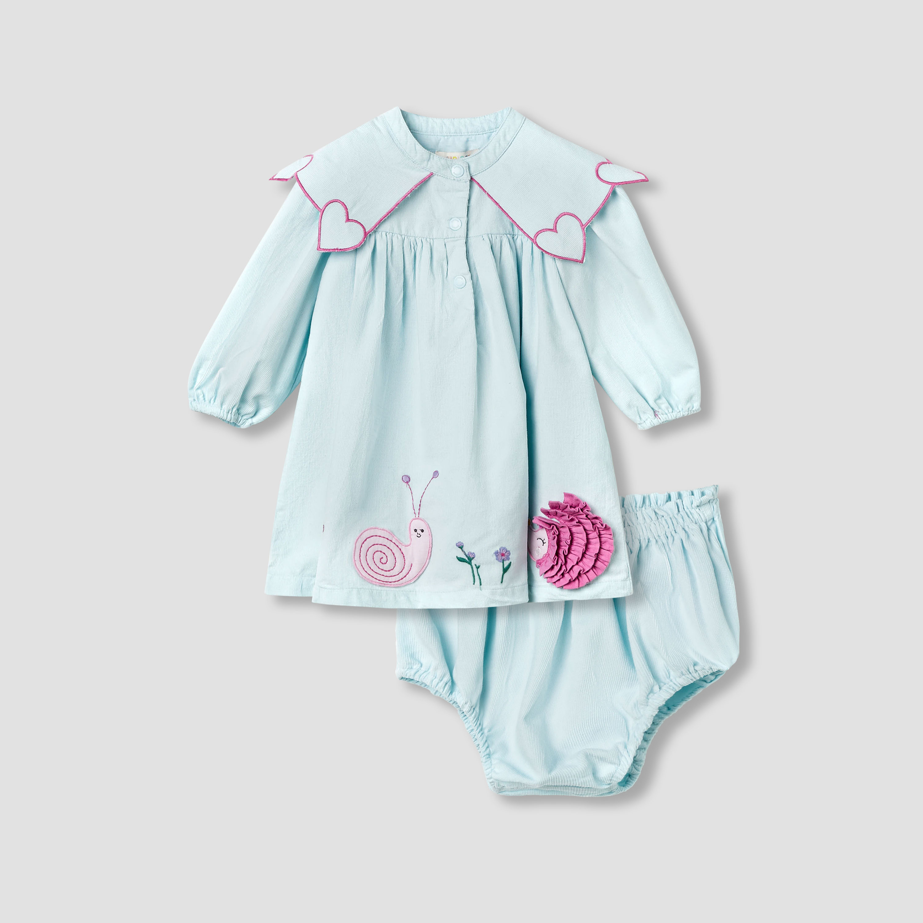 Juniors Applique Accent Collared Dress with Bloomers-baby-girls-clothing-dressesandjumpsuits-image-1