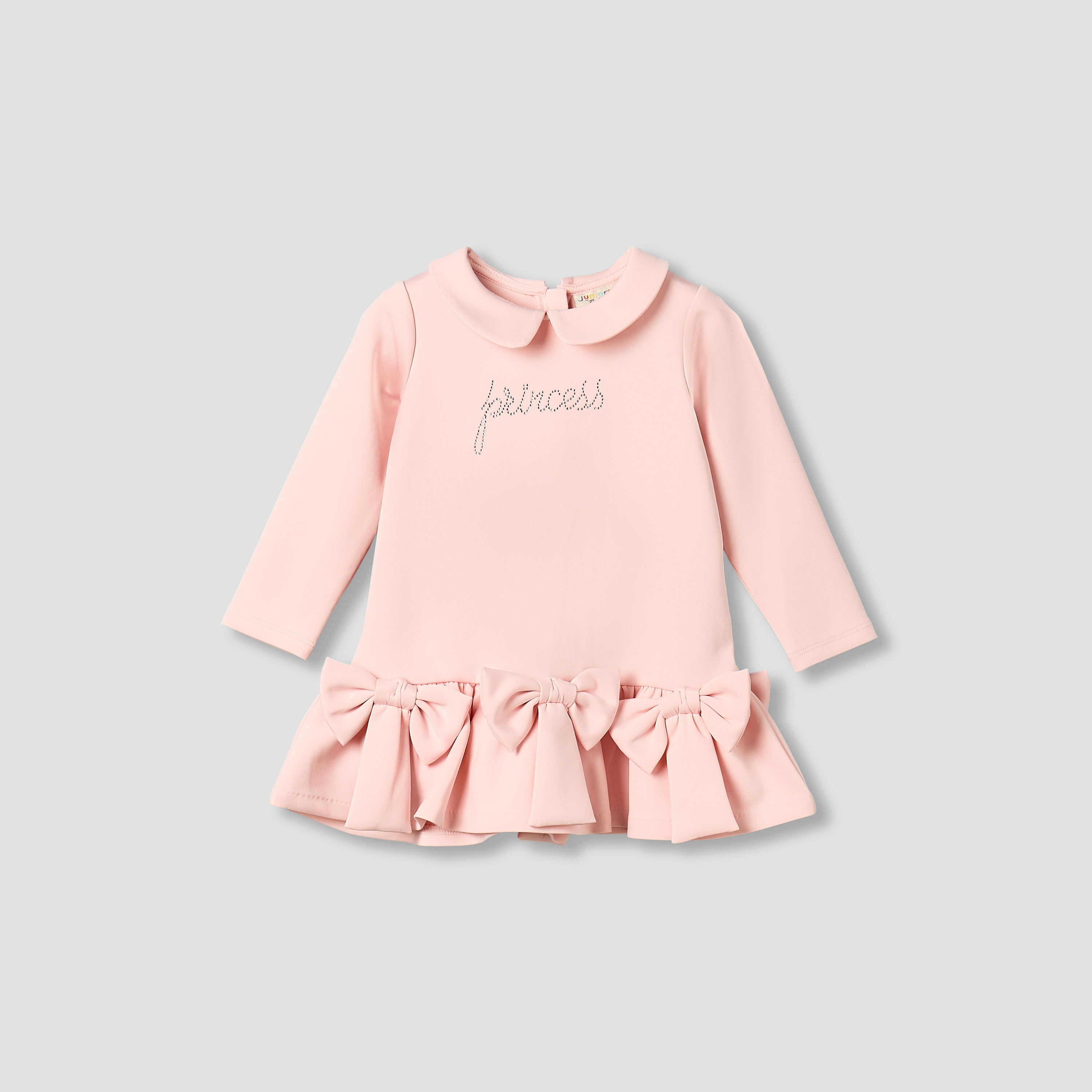 فستان بياقة بيتر بان وأكمام طويلة وسحاب إغلاق من جونيورز-baby-girls-clothing-dressesandjumpsuits-image-5