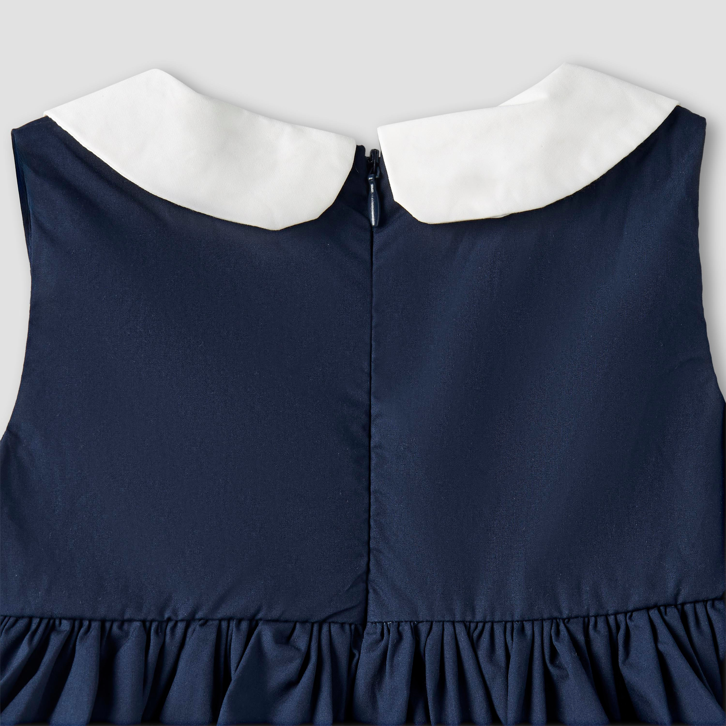 Juniors Peter Pan Collar Sleeveless Tiered Dress with Lace Trim-baby-girls-clothing-dressesandjumpsuits-image-6