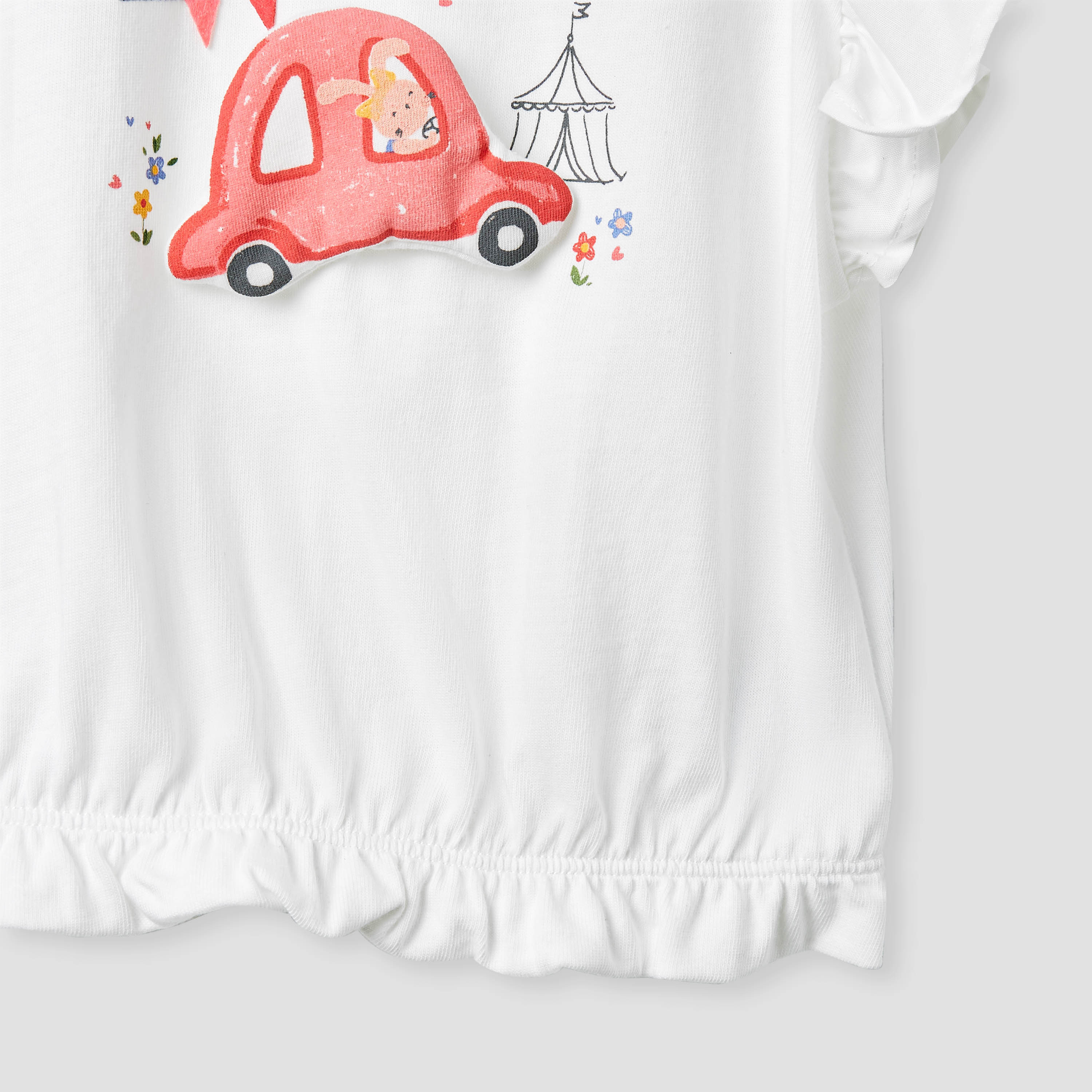 Juniors Printed T-shirt and Shorts with Headband-baby-girls-clothing-setsandcoords-image-5