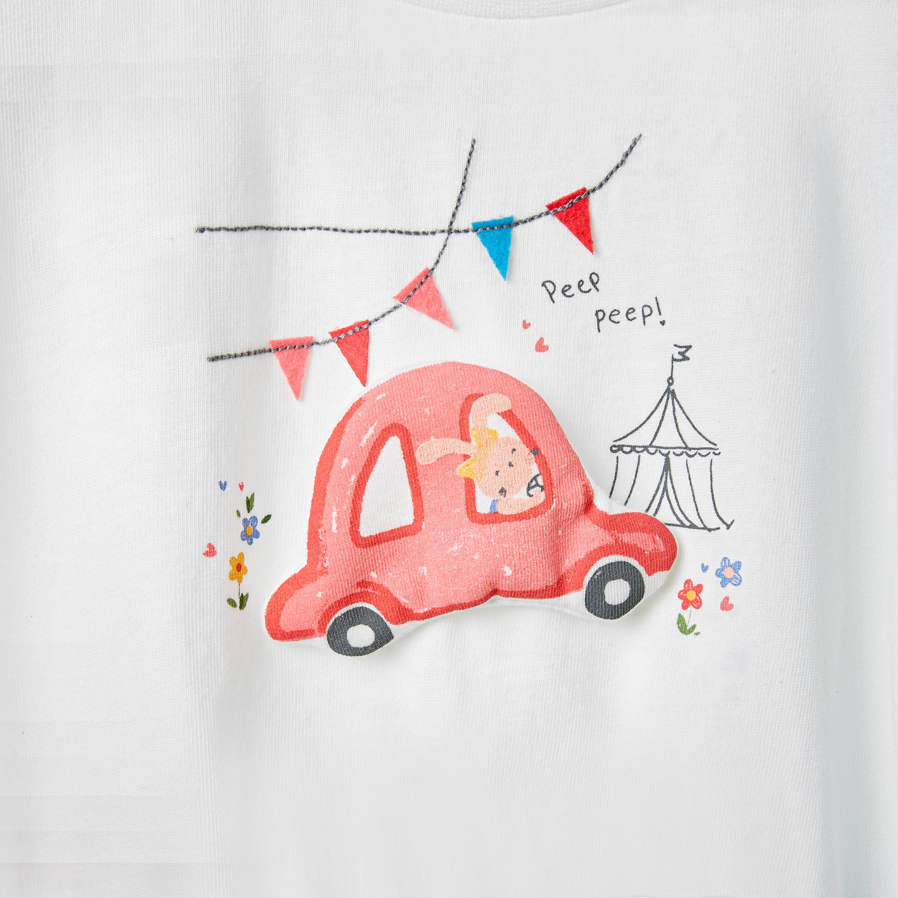 Juniors Printed T-shirt and Shorts with Headband-baby-girls-clothing-setsandcoords-image-6