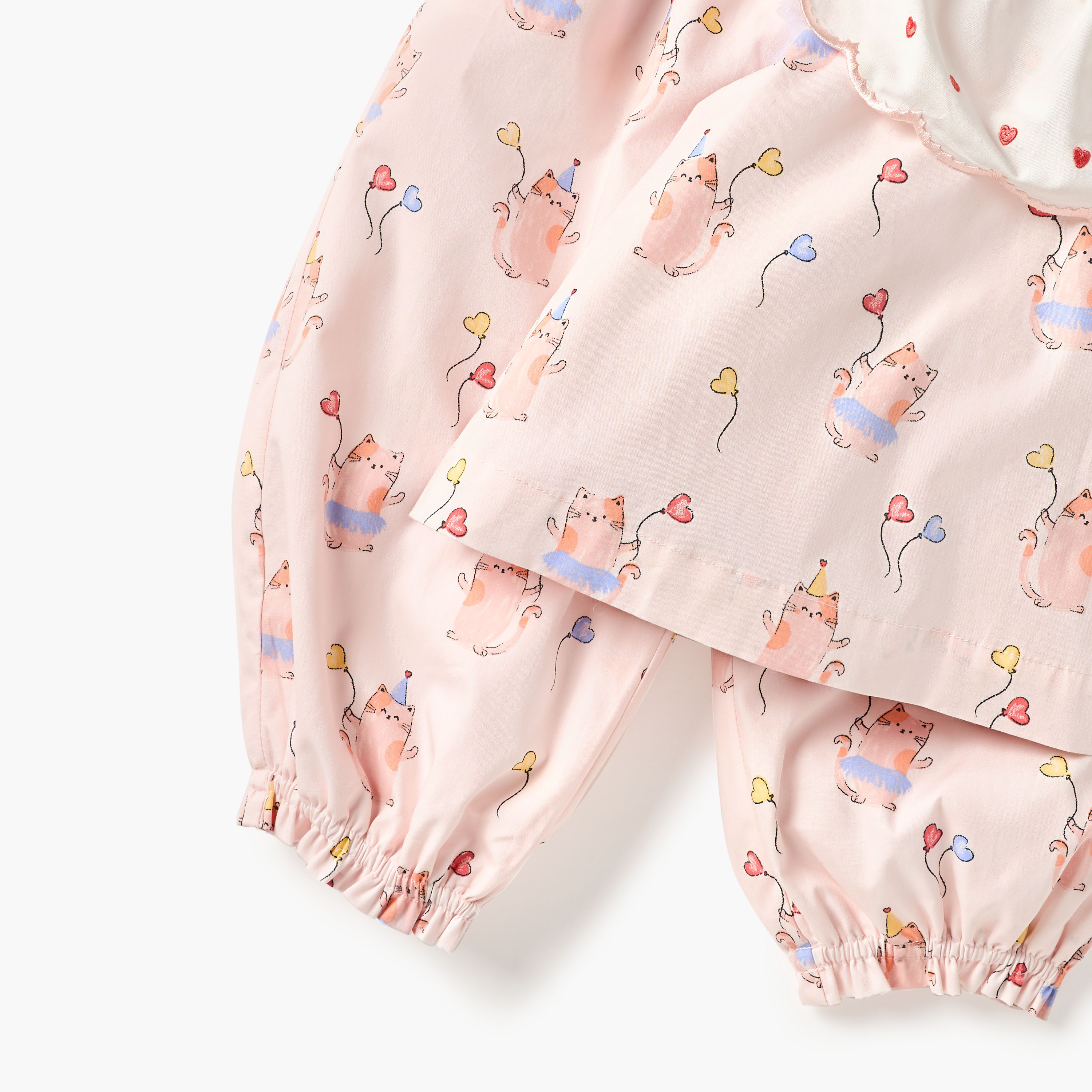 Juniors Cat Print Top and Pants Set-baby-girls-clothing-setsandcoords-image-5
