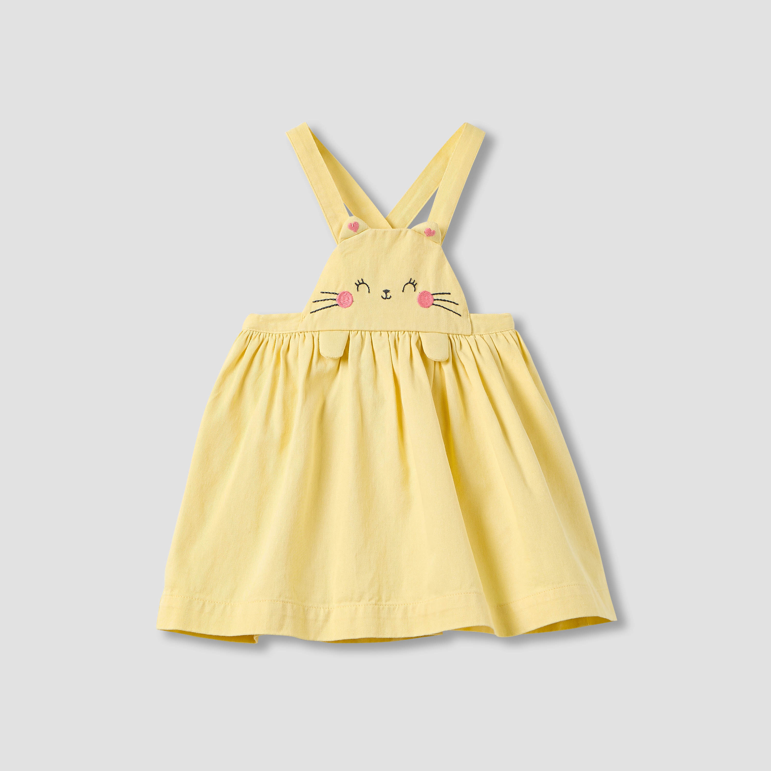Juniors Cat Embroidered Pinafore and Collared Top Set-baby-girls-clothing-setsandcoords-image-3