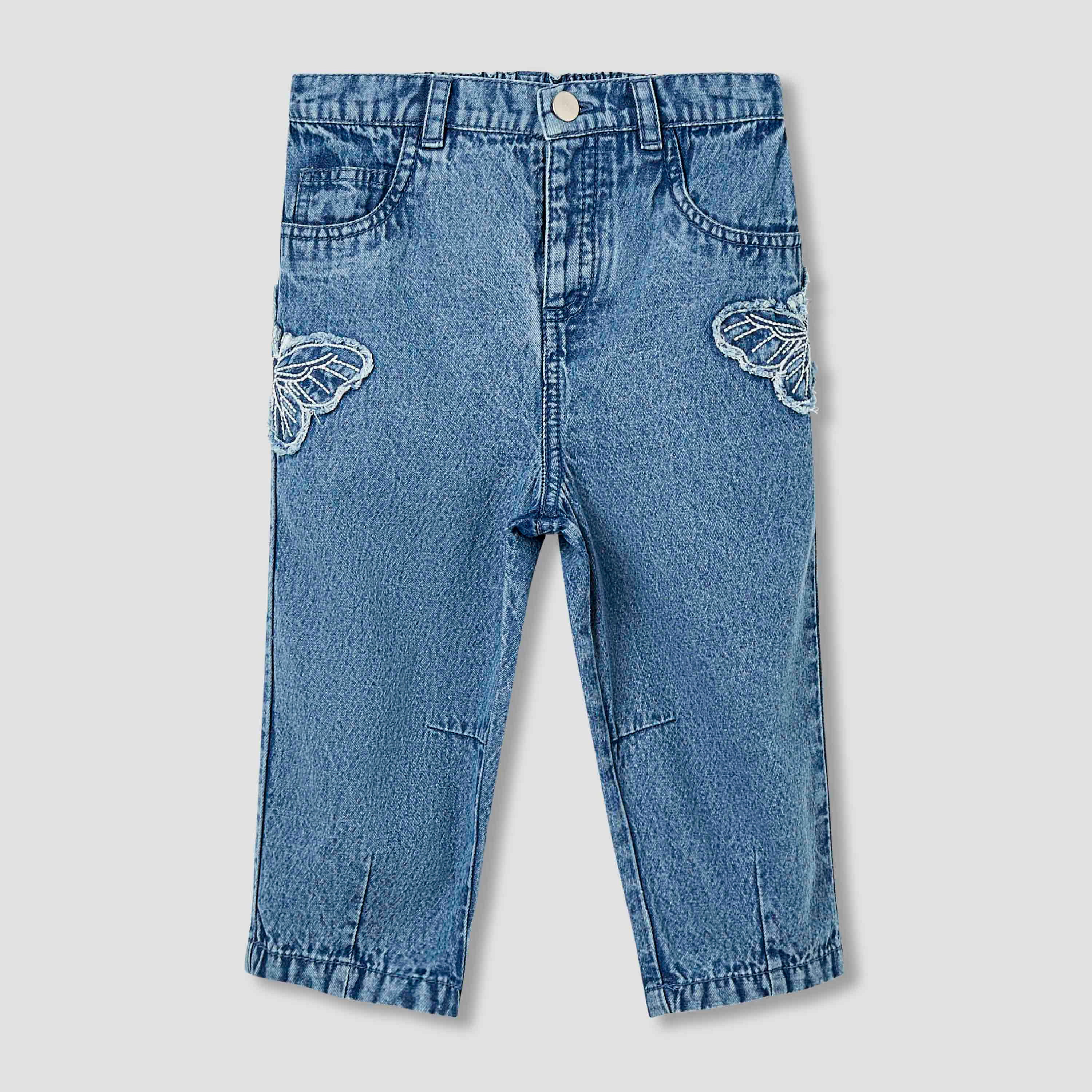 Juniors Butterfly Applique Straight Fit Jeans-baby-girls-clothing-bottoms-jeans-image-1