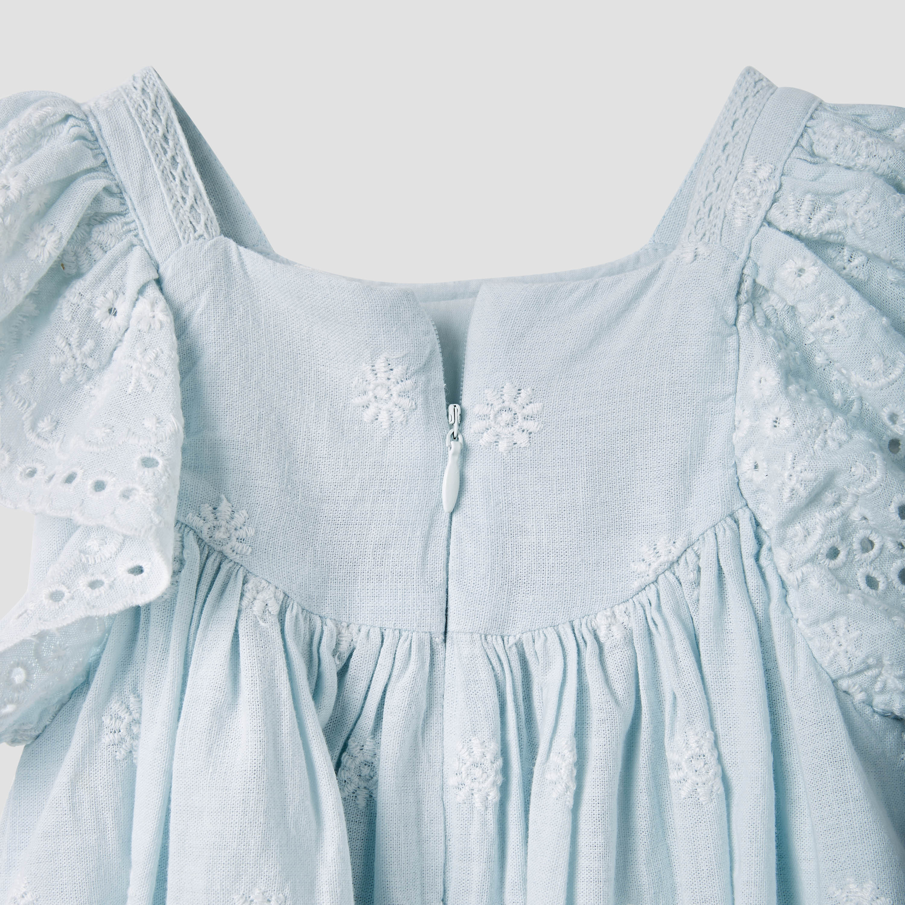 فستان إيه لاين بياقة مربعة وتفاصيل كشكش من جيجلز-baby-girls-clothing-dressesandjumpsuits-image-5