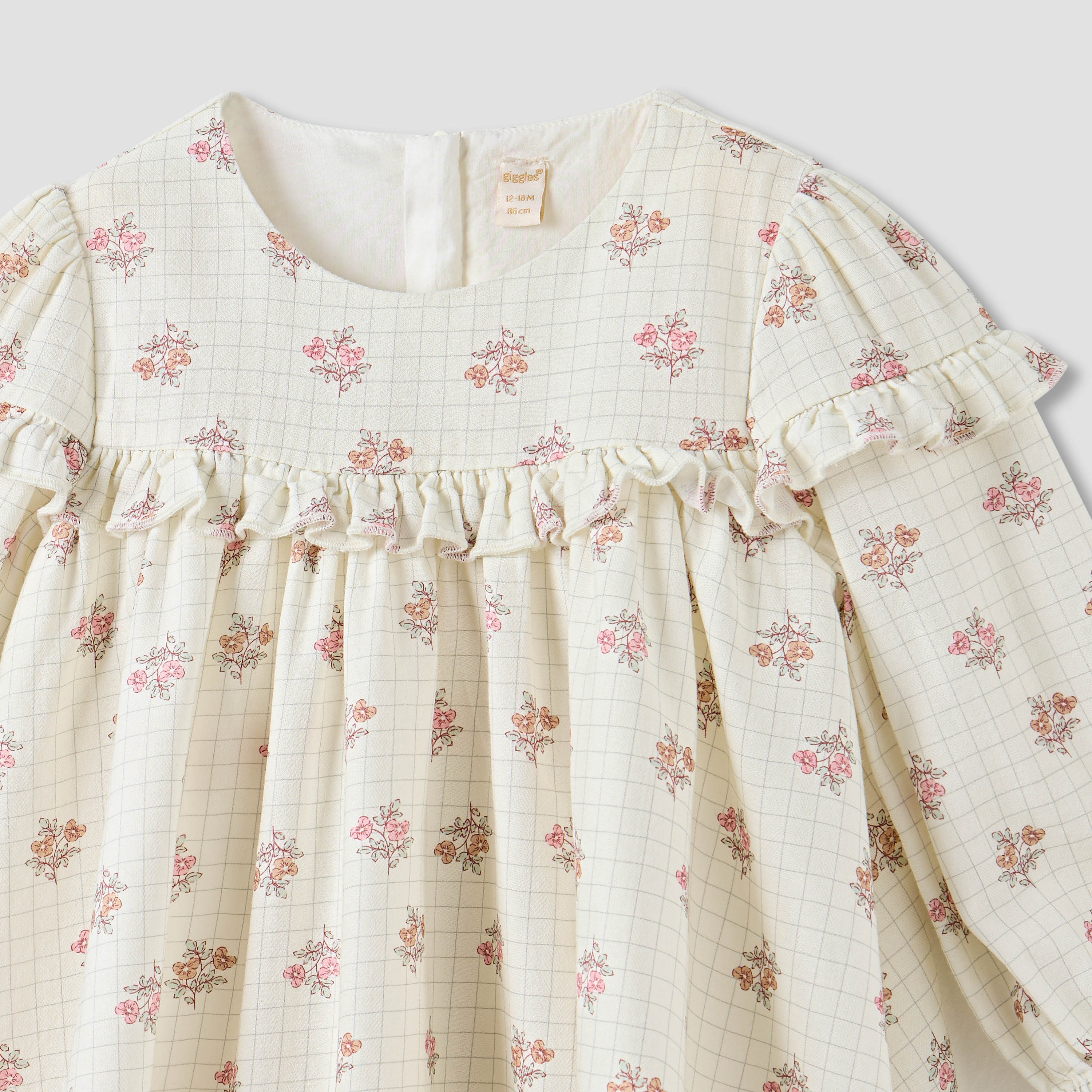 Giggles Floral Print Ruffle Dress and Tights Set-baby-girls-clothing-dressesandjumpsuits-image-4