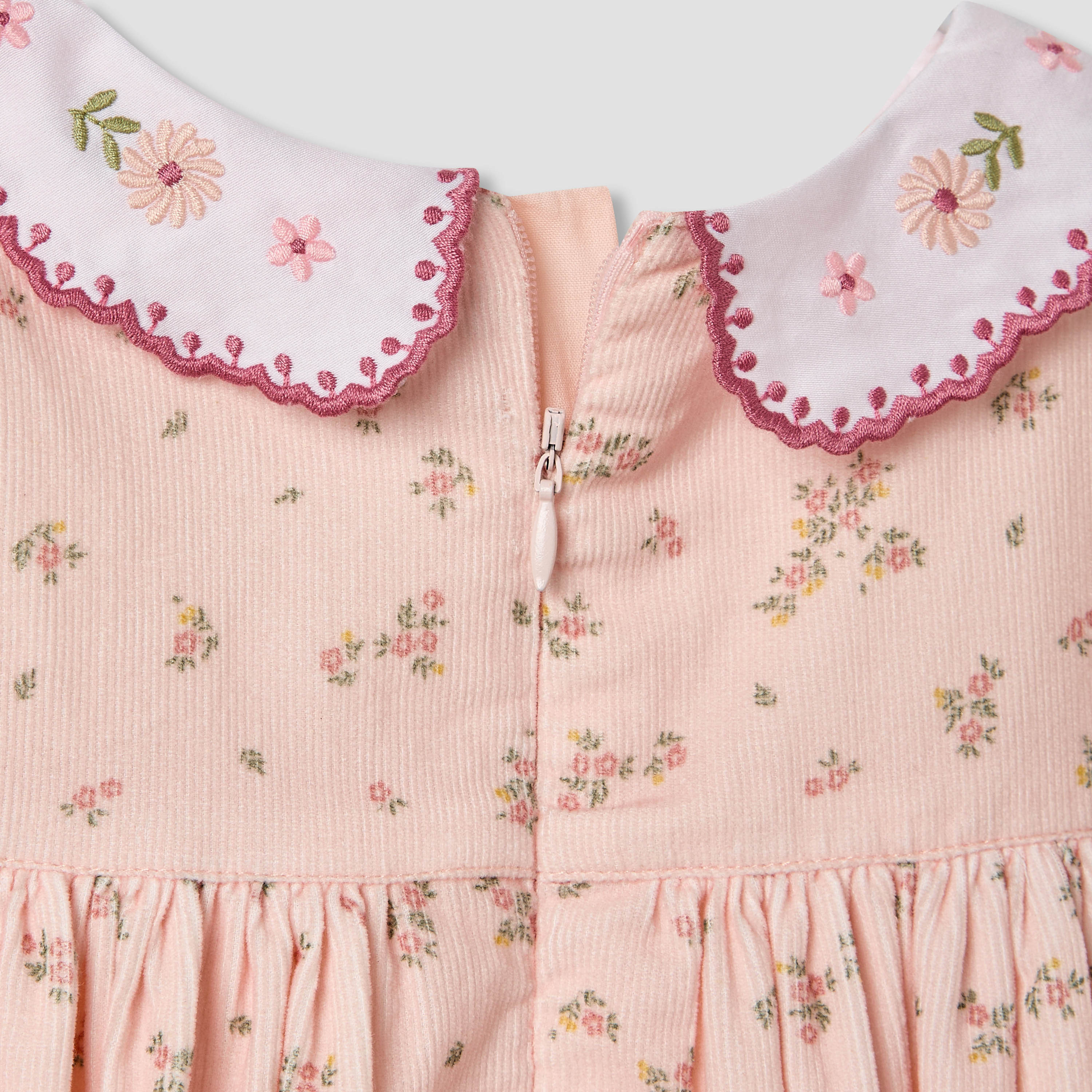 Giggles Floral Print Dress with Cardigan and Tights-baby-girls-clothing-winterwear-dresses-image-6