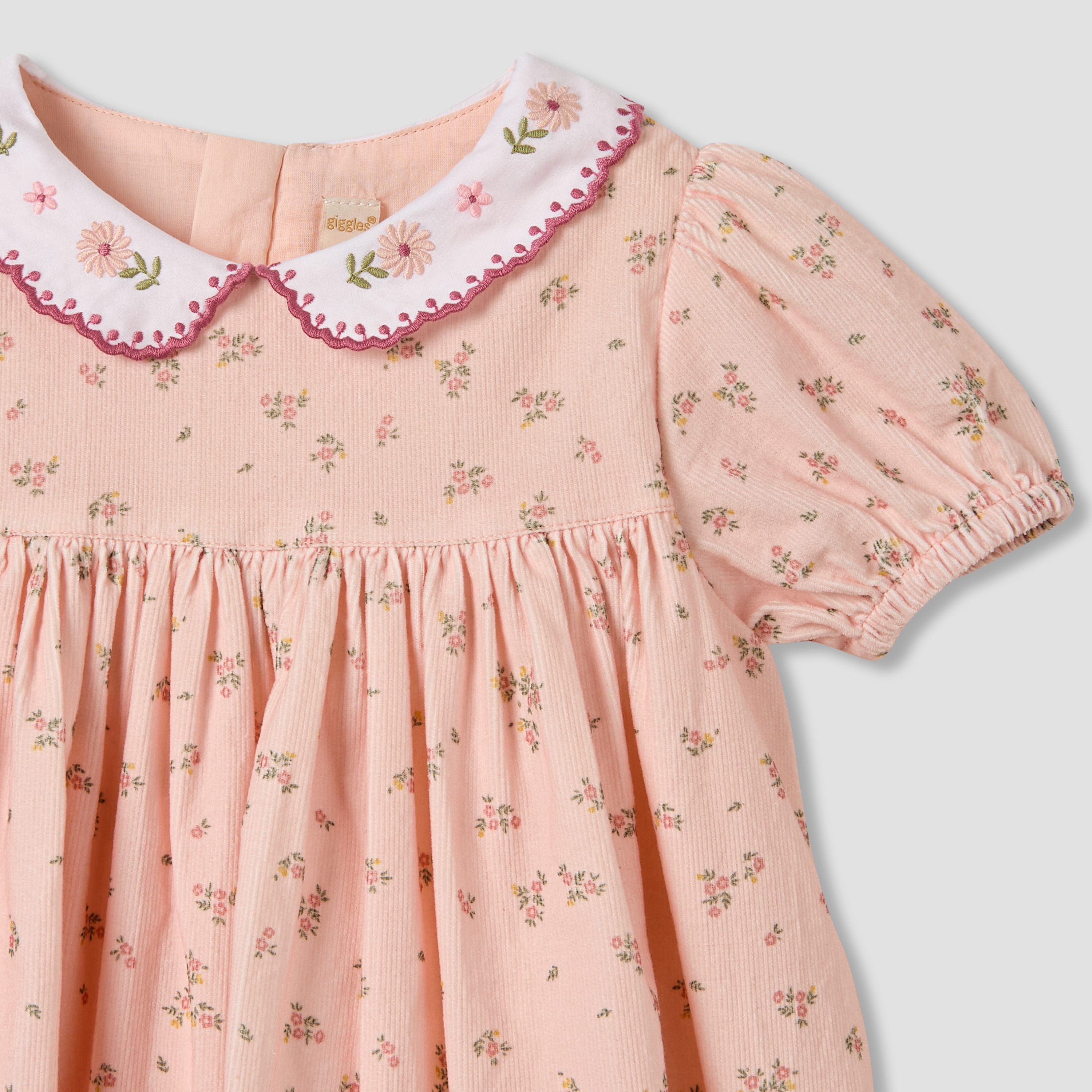 Giggles Floral Print Dress with Cardigan and Tights-baby-girls-clothing-winterwear-dresses-image-7