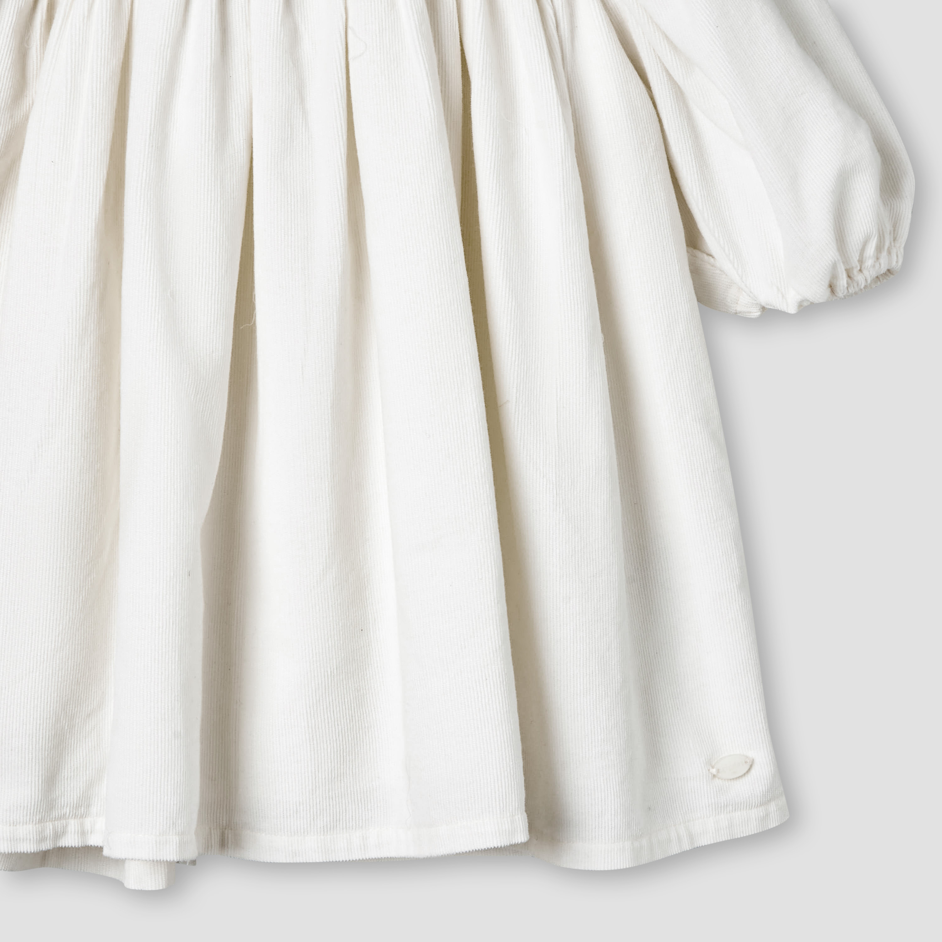 فستان إيه لاين بأكمام طويلة وياقة مستديرة وتطريز زهري مع شريطة رأس من جيجلز-baby-girls-clothing-dressesandjumpsuits-image-6