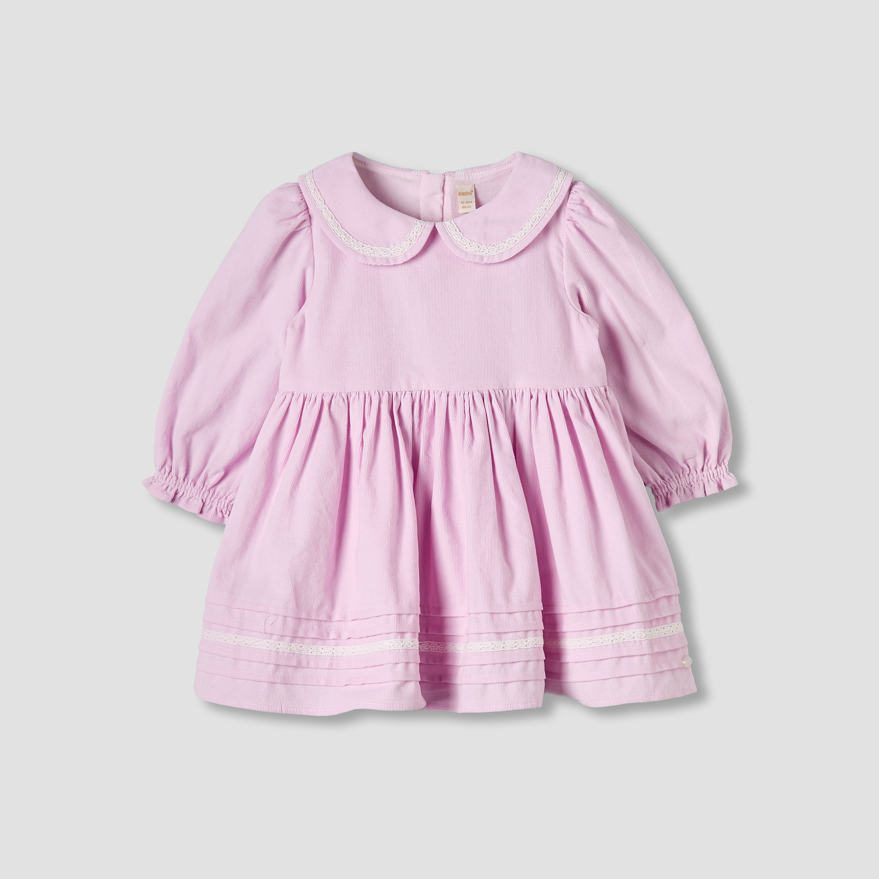 Giggles Peter Pan Collar Dress with Sleeveless Sweater and Tights-baby-girls-clothing-setsandcoords-image-2