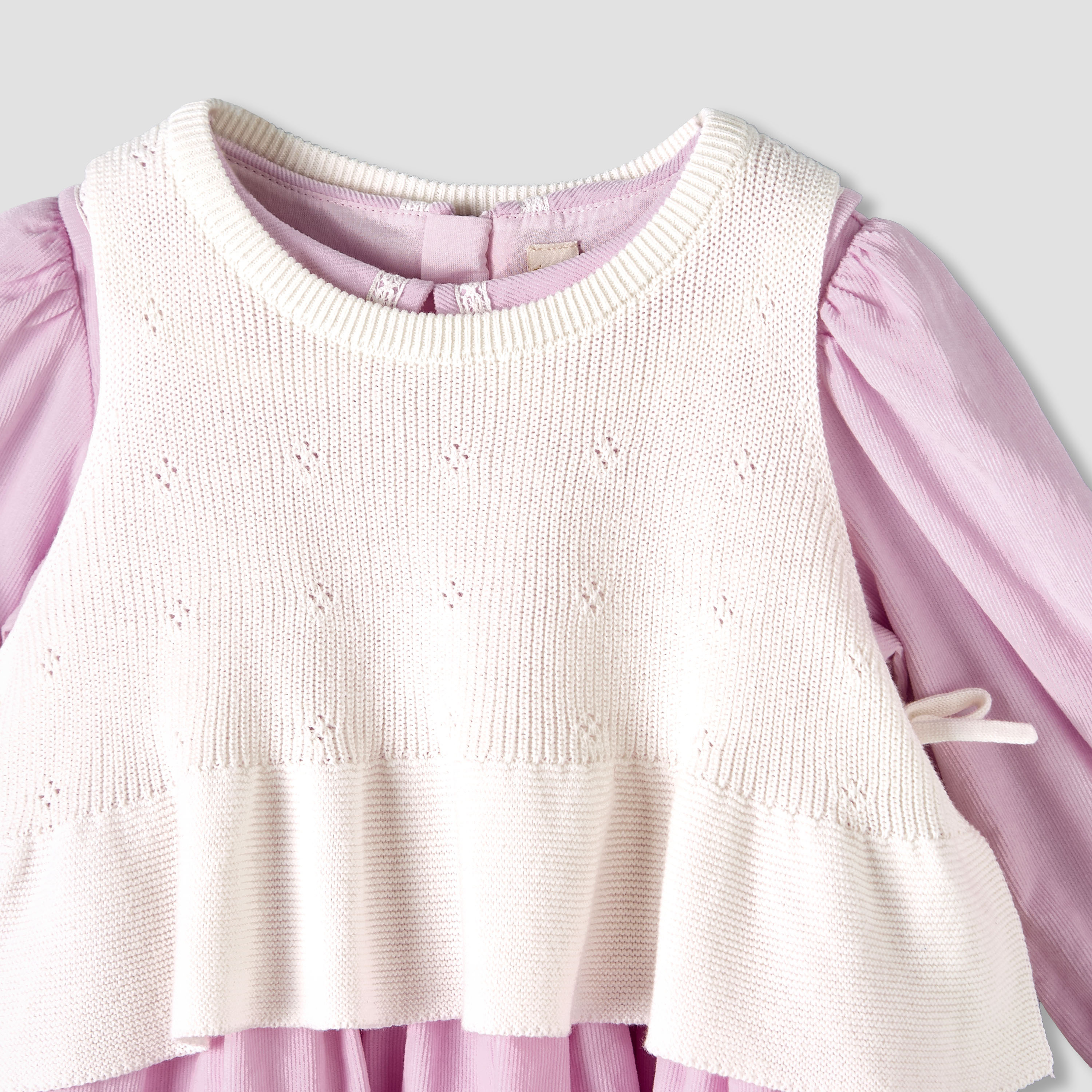 Giggles Peter Pan Collar Dress with Sleeveless Sweater and Tights-baby-girls-clothing-setsandcoords-image-5