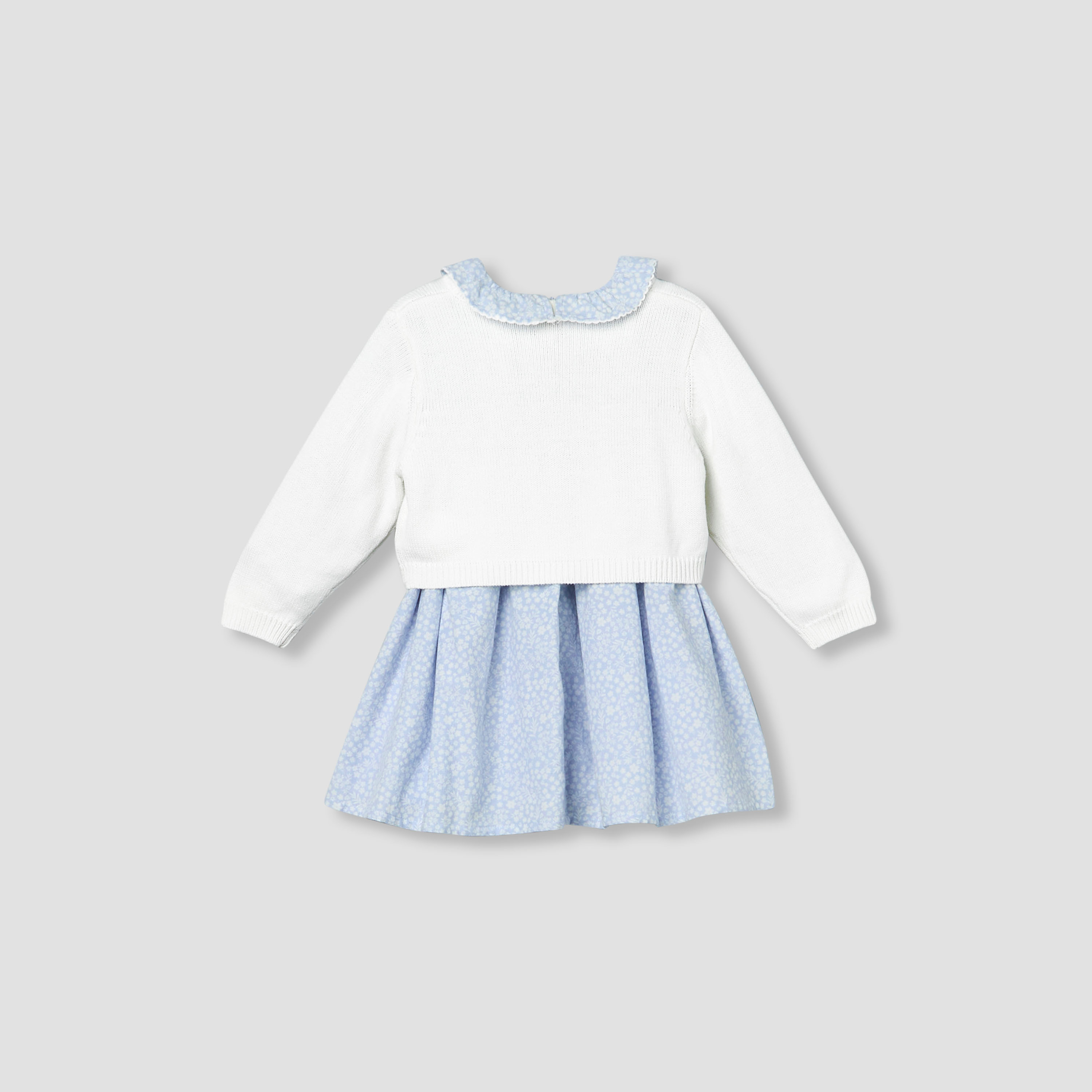 Giggles Round Neck Long Sleeves Dress with Cardigan and Tights-baby-girls-clothing-dressesandjumpsuits-image-5