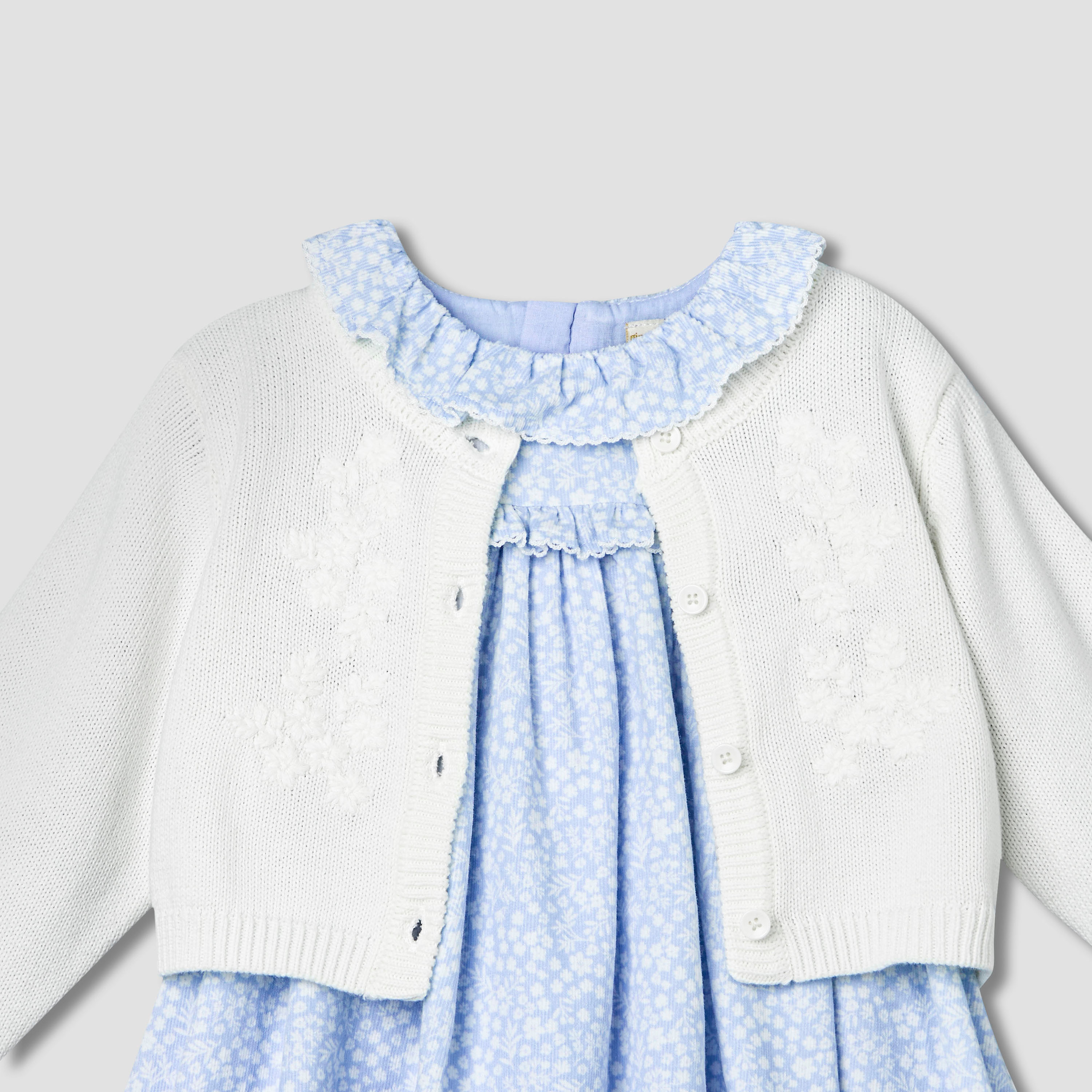 Giggles Round Neck Long Sleeves Dress with Cardigan and Tights-baby-girls-clothing-dressesandjumpsuits-image-10