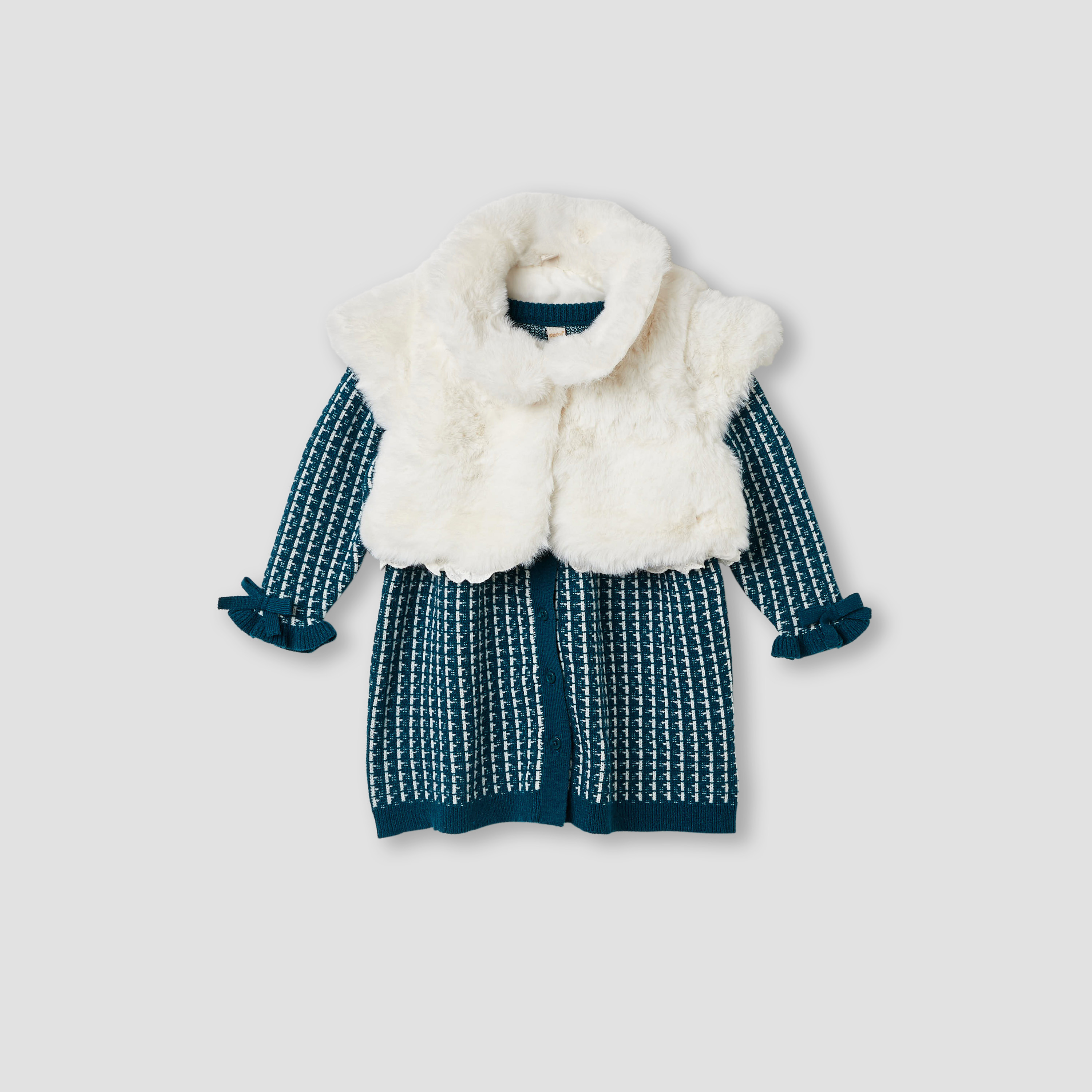 Giggles Textured Dress with Shrug and Tights-baby-girls-clothing-dressesandjumpsuits-image-5