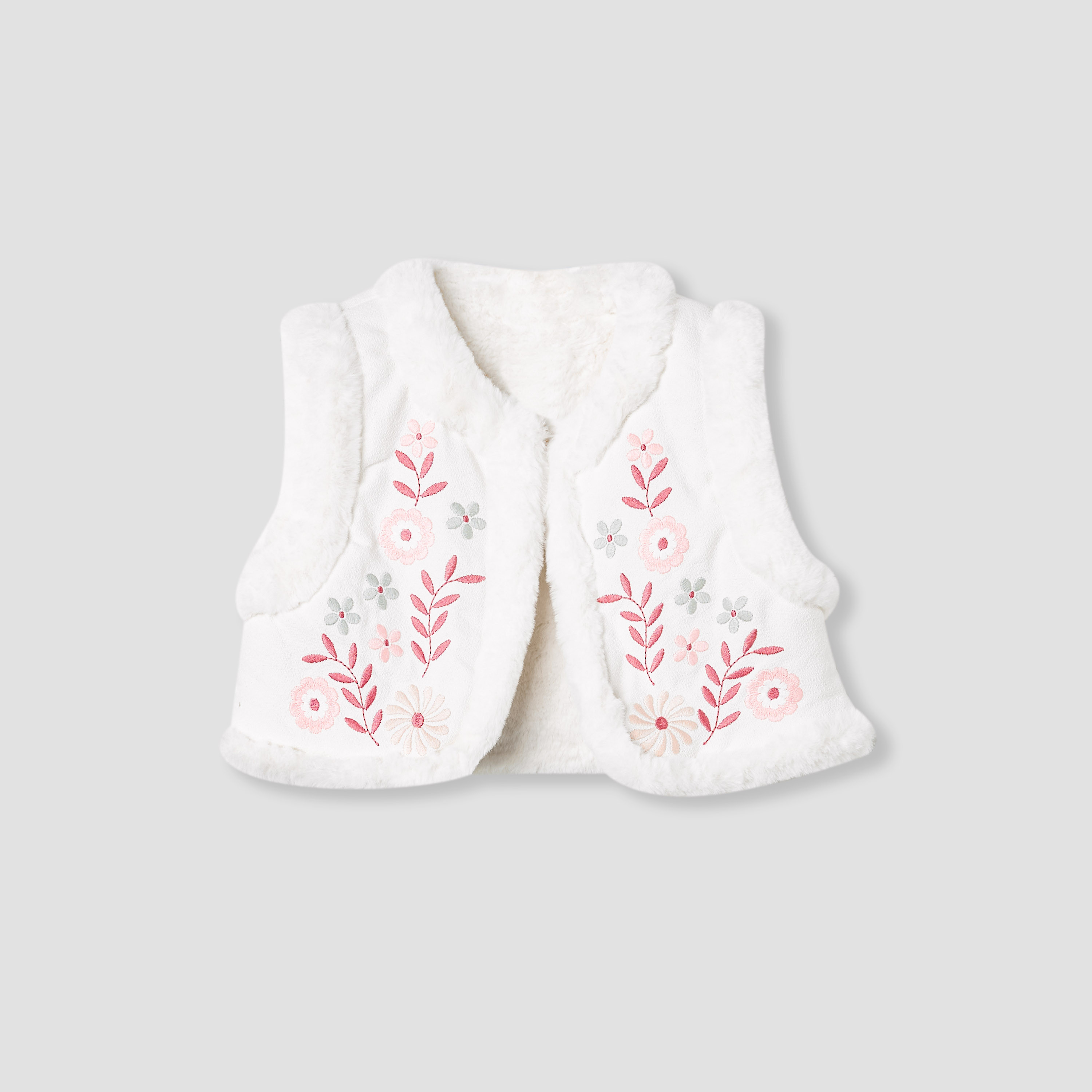 Giggles Embroidered Tiered Dress with Sweater and Stockings-baby-girls-clothing-winterwear-dresses-image-6