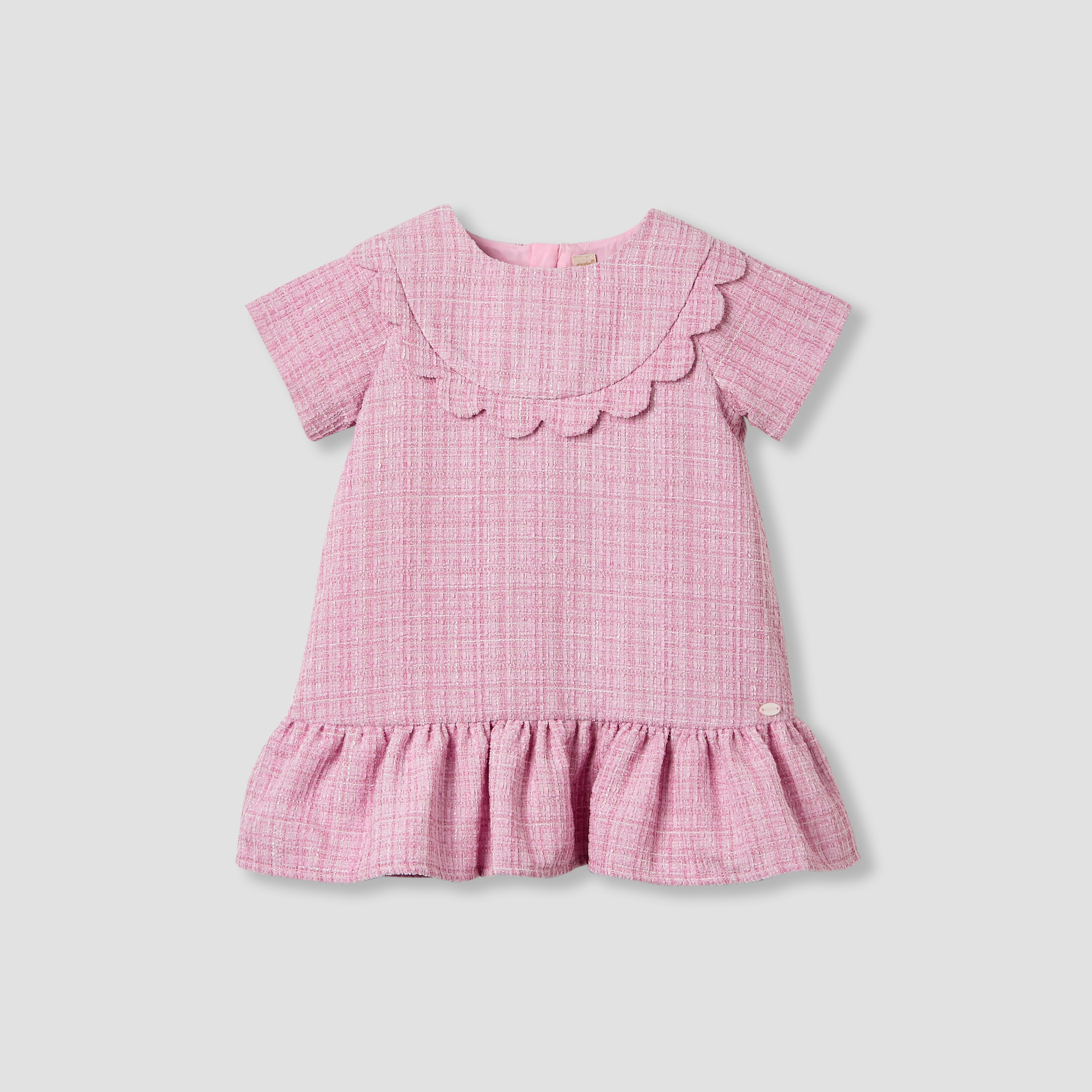 طقم فستان وجاكيت وجوارب ضيقة بارز الملمس من جيجلز-baby-girls-clothing-winterwear-dresses-image-4