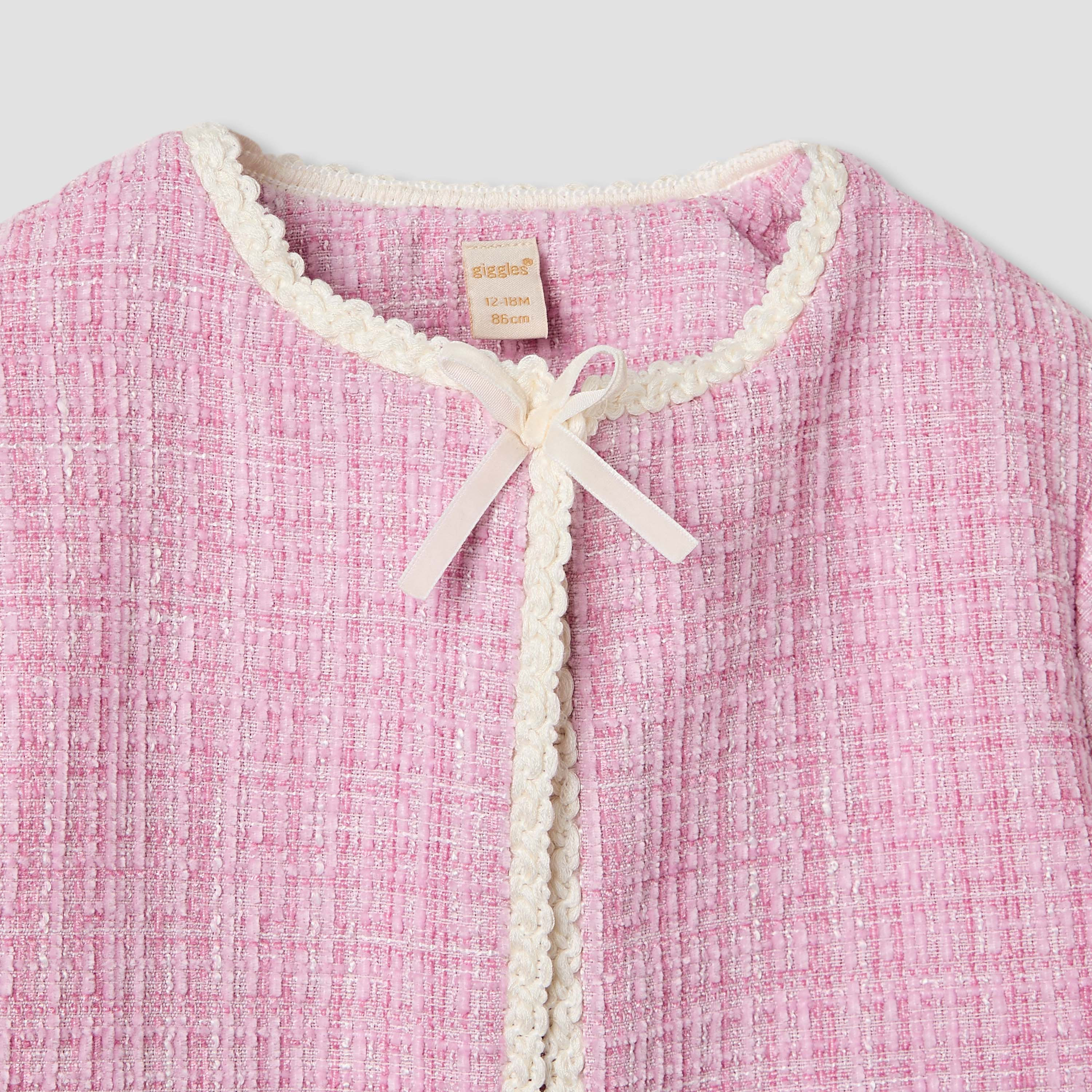 طقم فستان وجاكيت وجوارب ضيقة بارز الملمس من جيجلز-baby-girls-clothing-winterwear-dresses-image-6