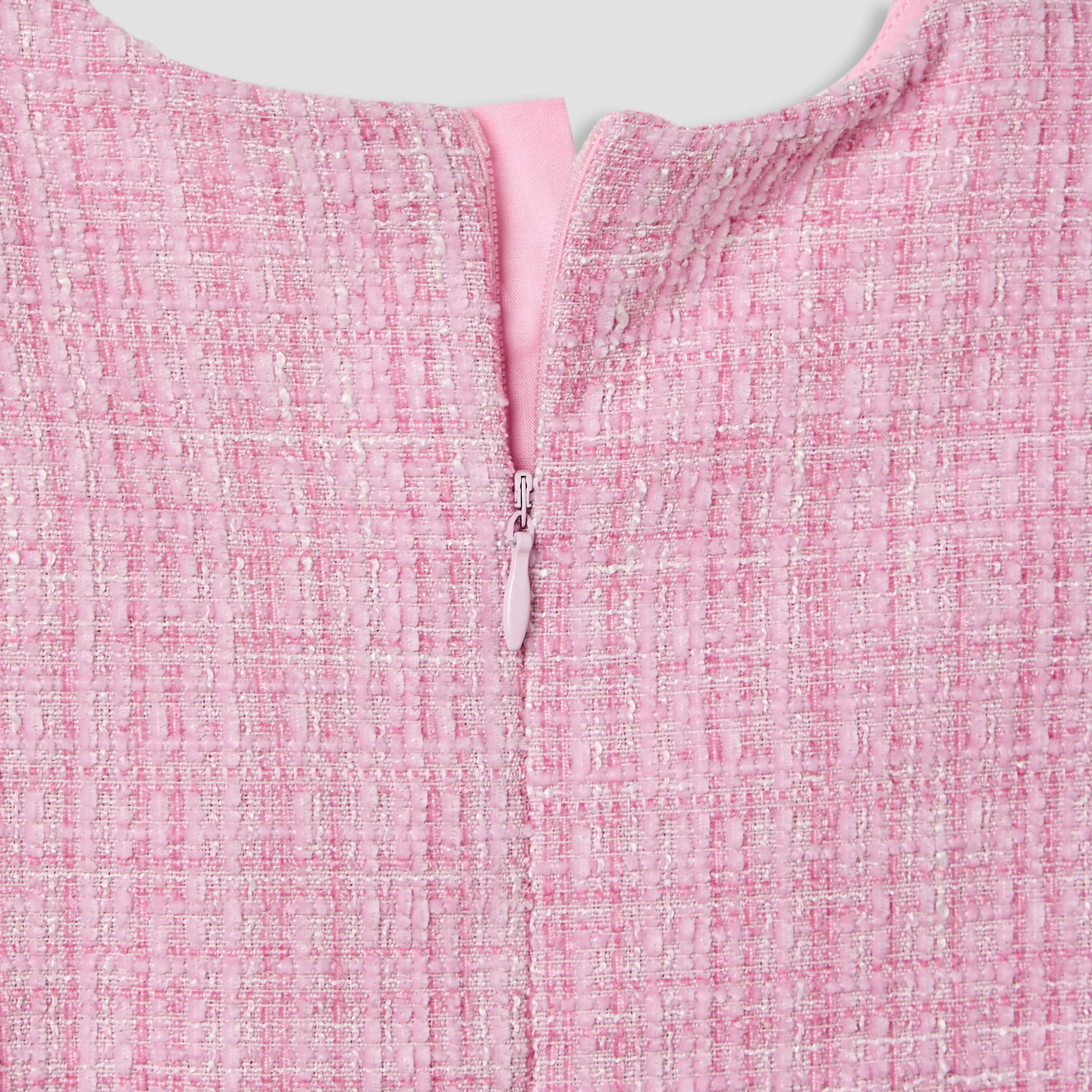 طقم فستان وجاكيت وجوارب ضيقة بارز الملمس من جيجلز-baby-girls-clothing-winterwear-dresses-image-8